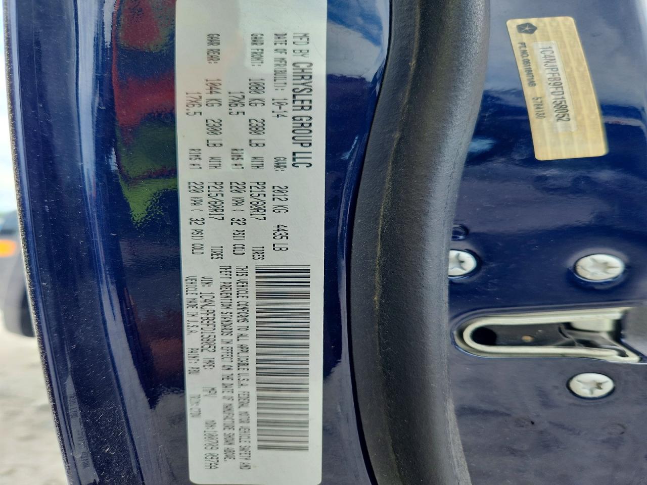 2015 Jeep Patriot Latitude Blue vin: 1C4NJPFB9FD158052