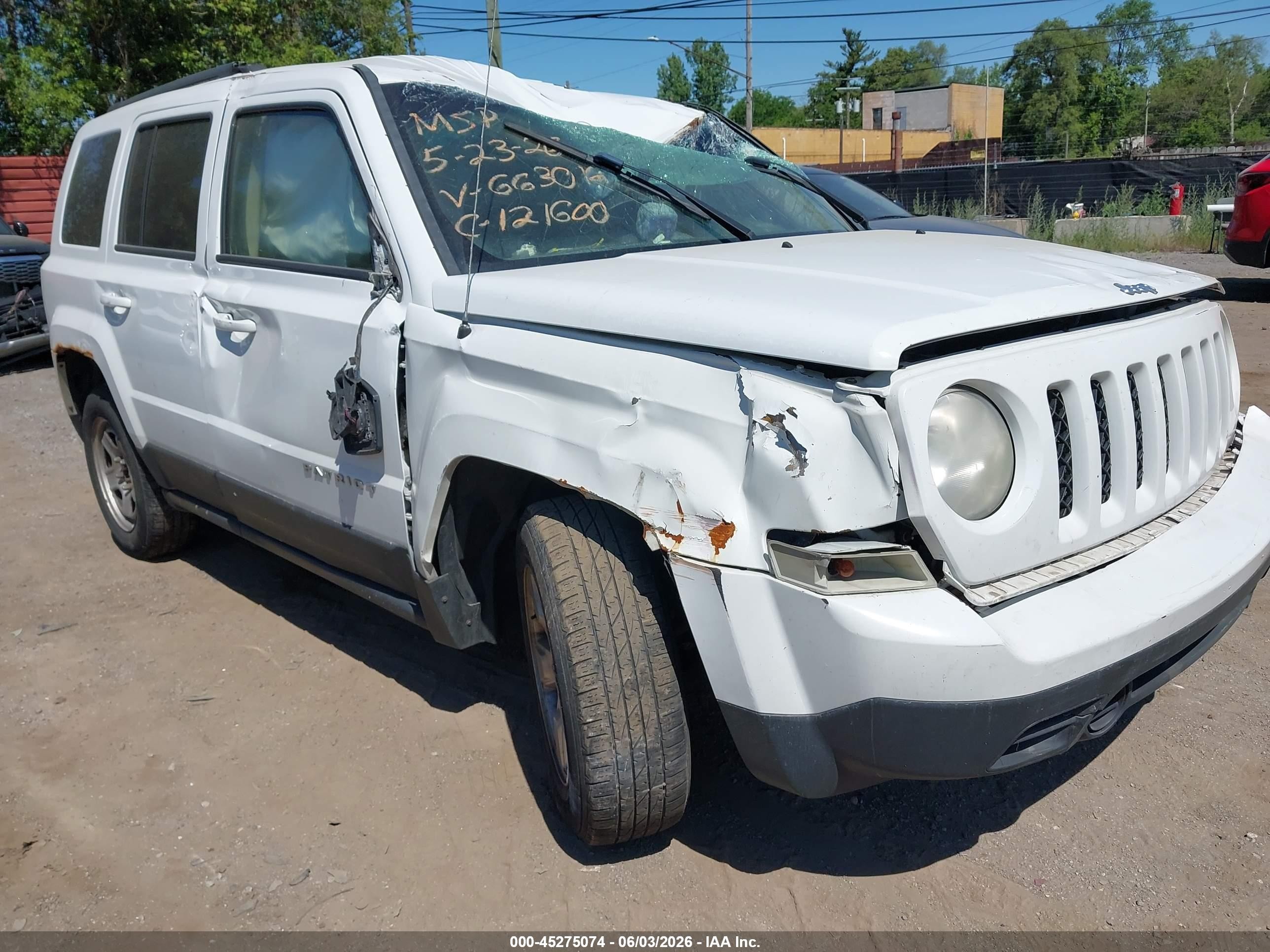 2012 Jeep Patriot Sport/north White vin: 1C4NJRAB1CD663016