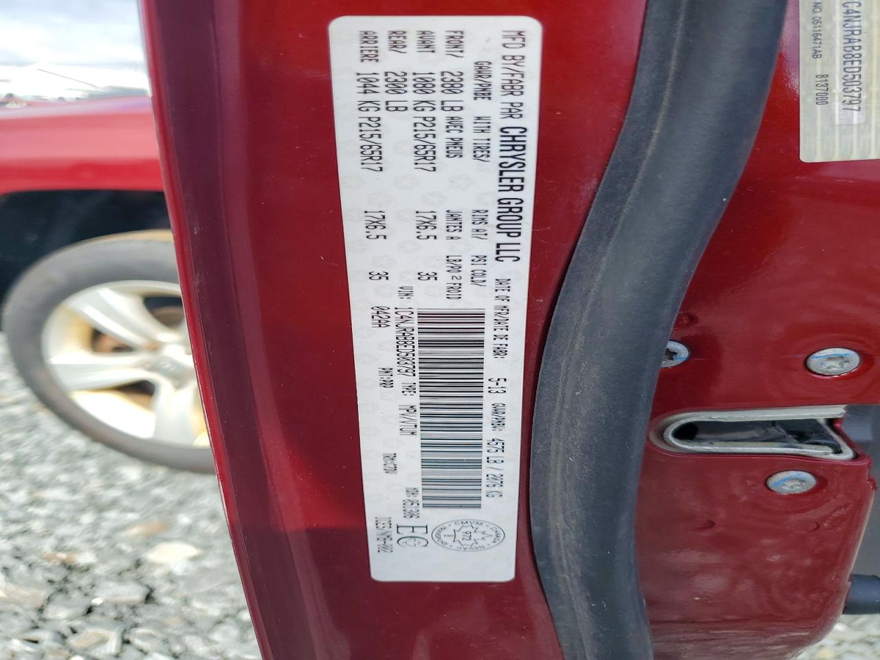 2014 Jeep Patriot Red vin: 1C4NJRAB8ED503797