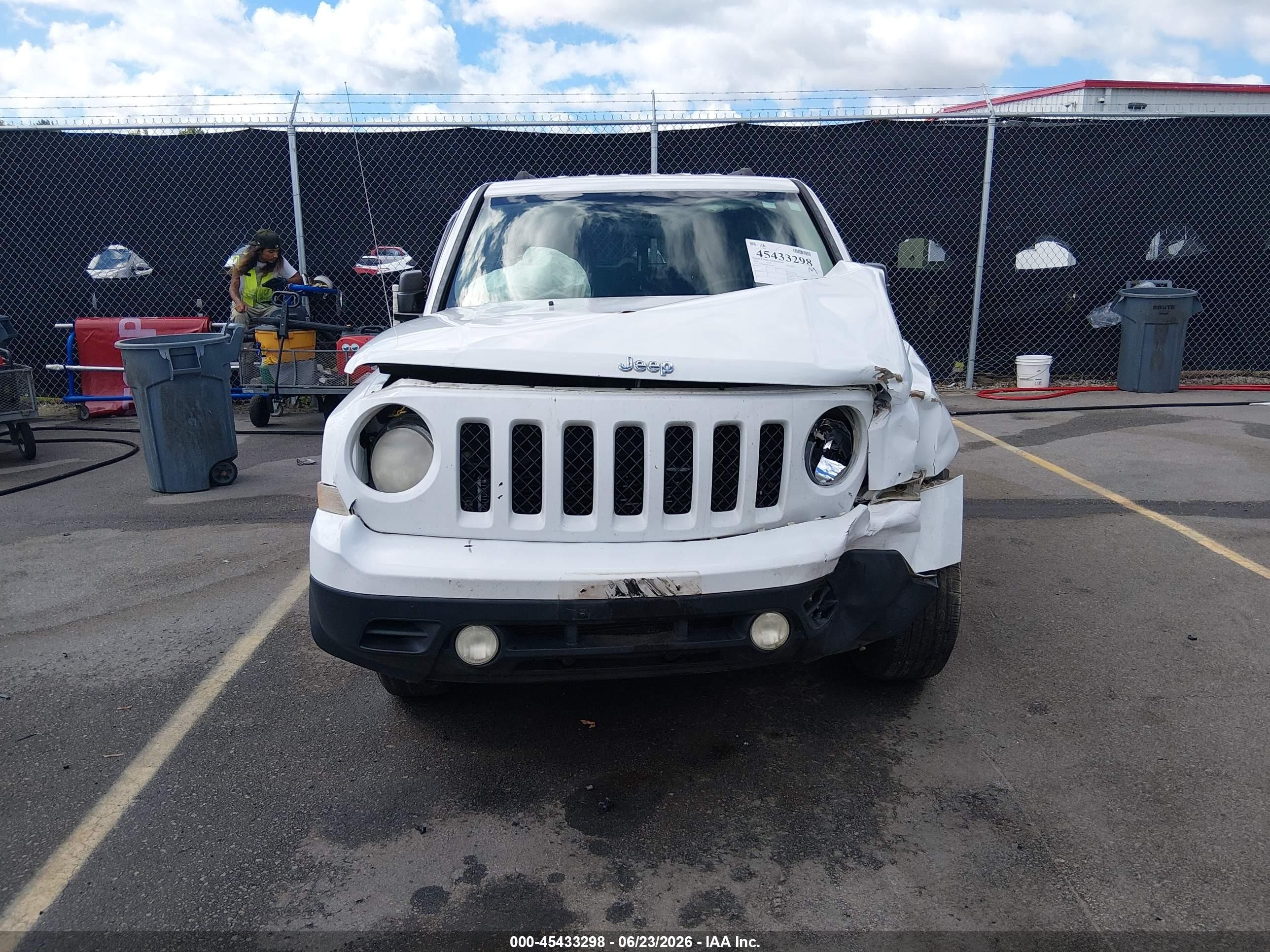 2014 Jeep Patriot Sport White vin: 1C4NJRBB0ED646807