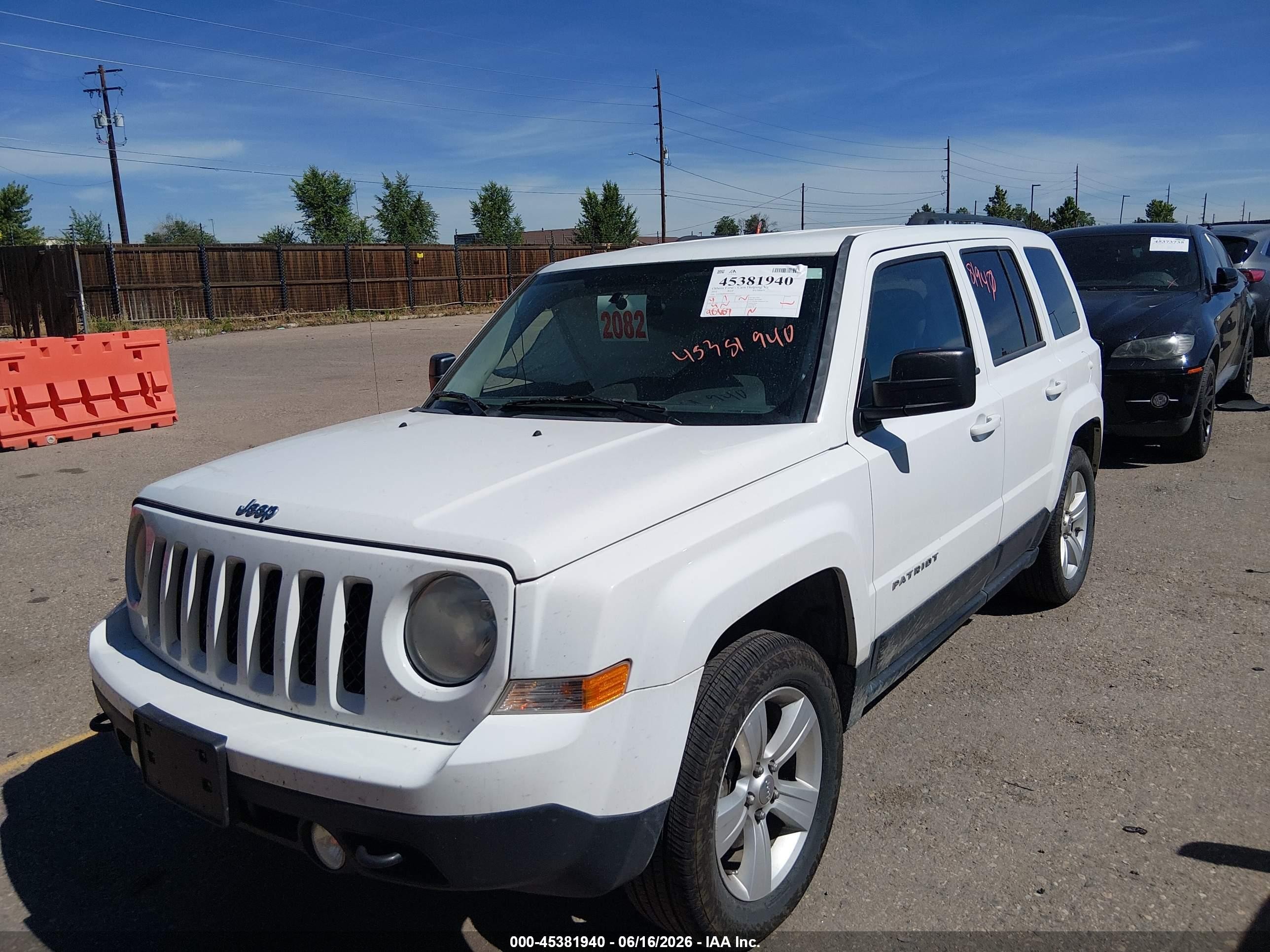 2014 Jeep Patriot Sport Белый vin: 1C4NJRBB0ED751833