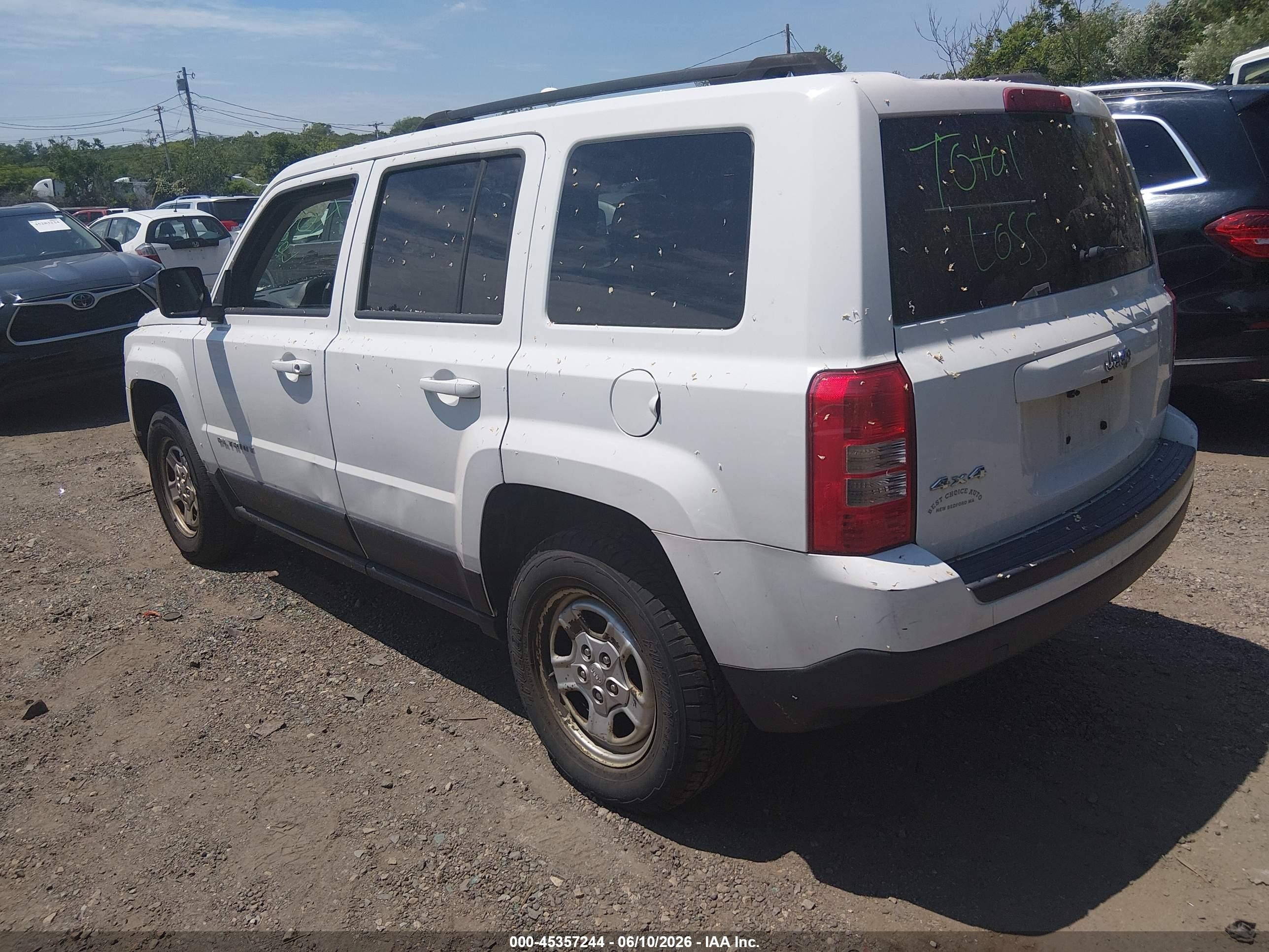 2014 Jeep Patriot Sport White vin: 1C4NJRBB0ED892577