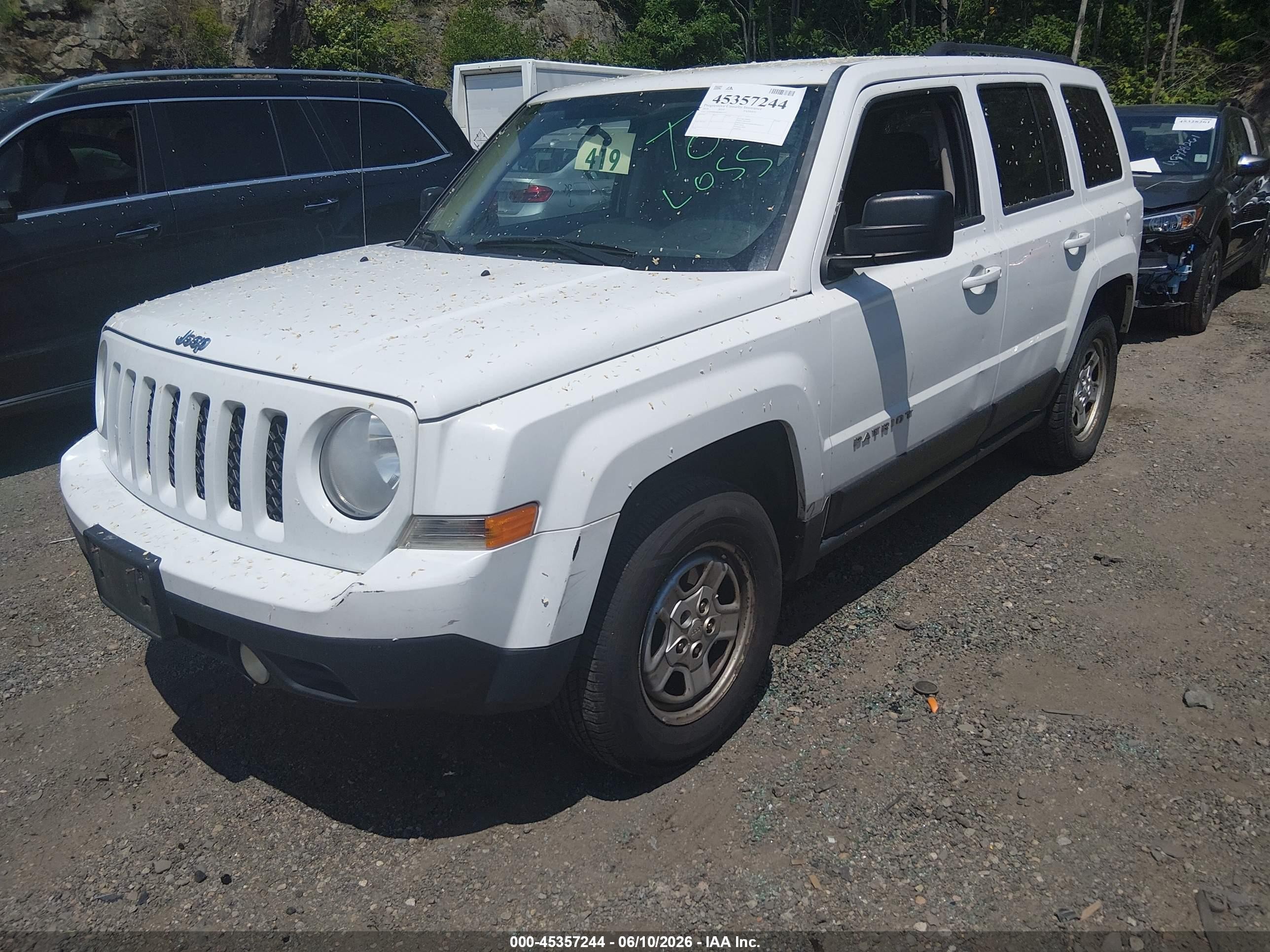 2014 Jeep Patriot Sport White vin: 1C4NJRBB0ED892577