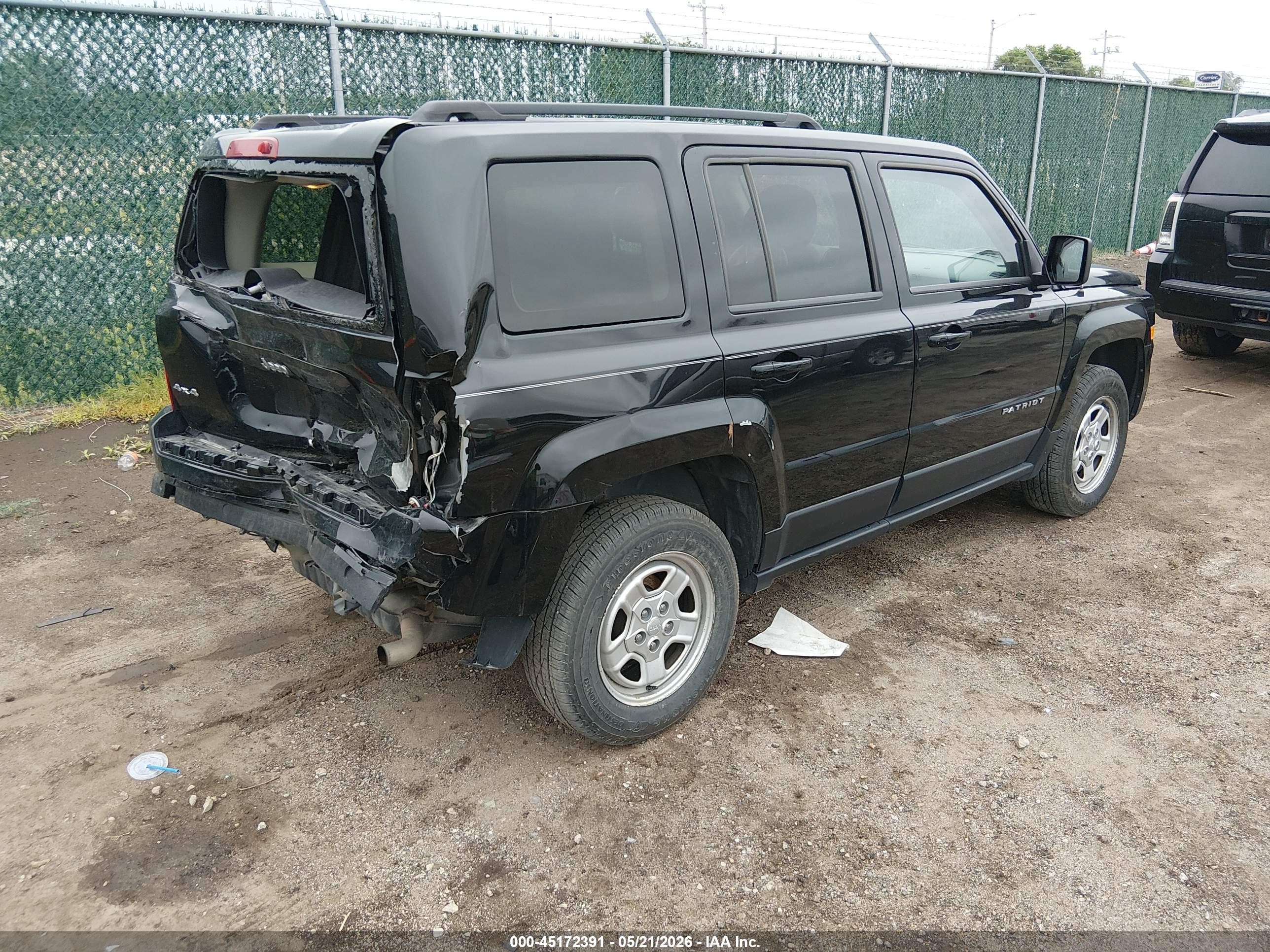 2015 Jeep Patriot Sport Black vin: 1C4NJRBB0FD279795