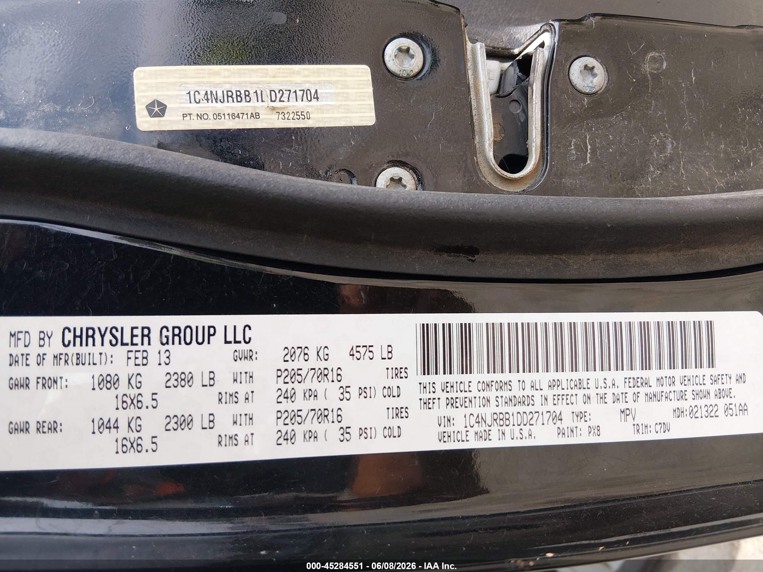 2013 Jeep Patriot Sport Black vin: 1C4NJRBB1DD271704