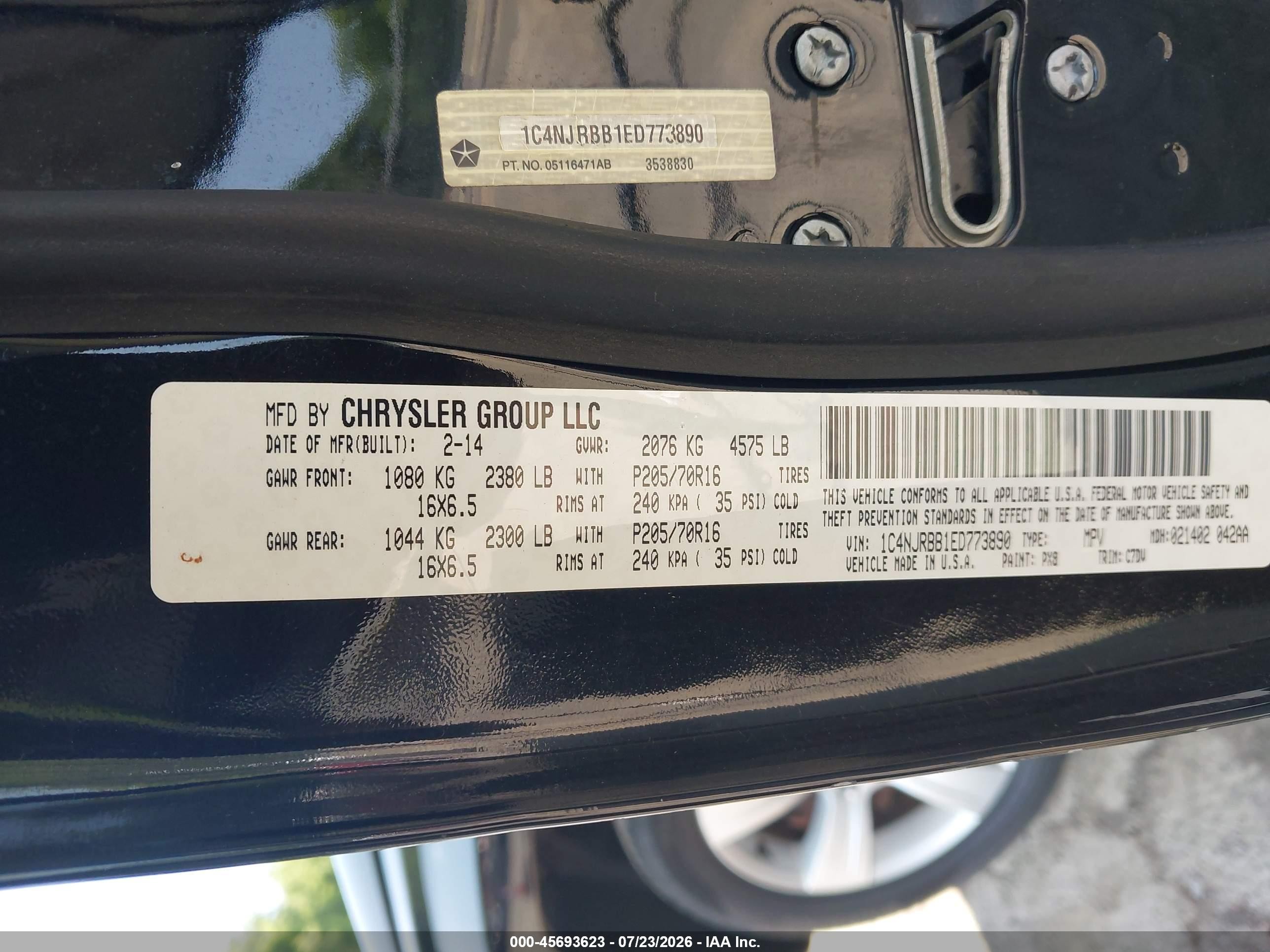 2014 Jeep Patriot Sport Black vin: 1C4NJRBB1ED773890