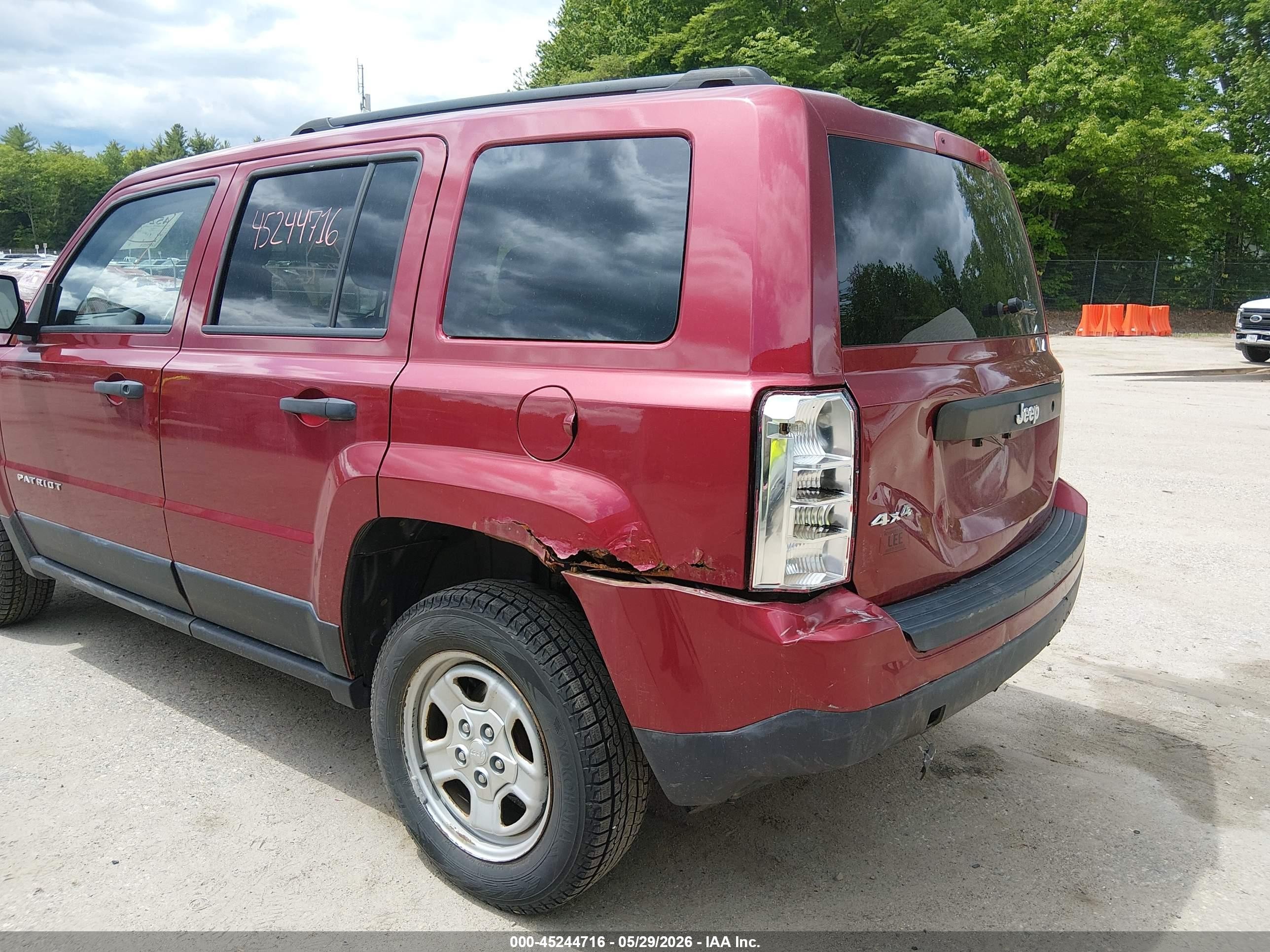 2015 Jeep Patriot Sport Красный vin: 1C4NJRBB1FD244876