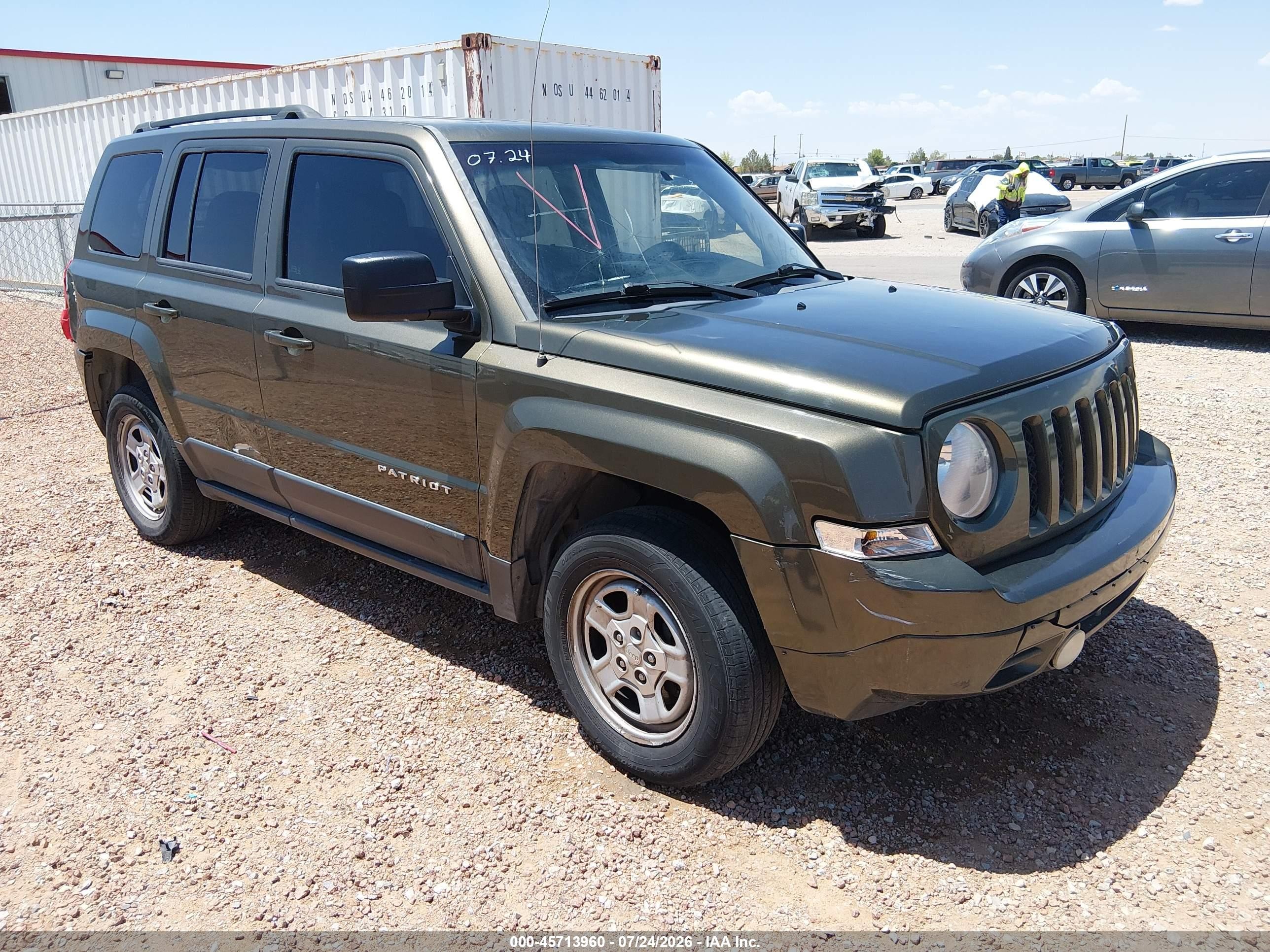2015 Jeep Patriot Sport Green vin: 1C4NJRBB1FD279739