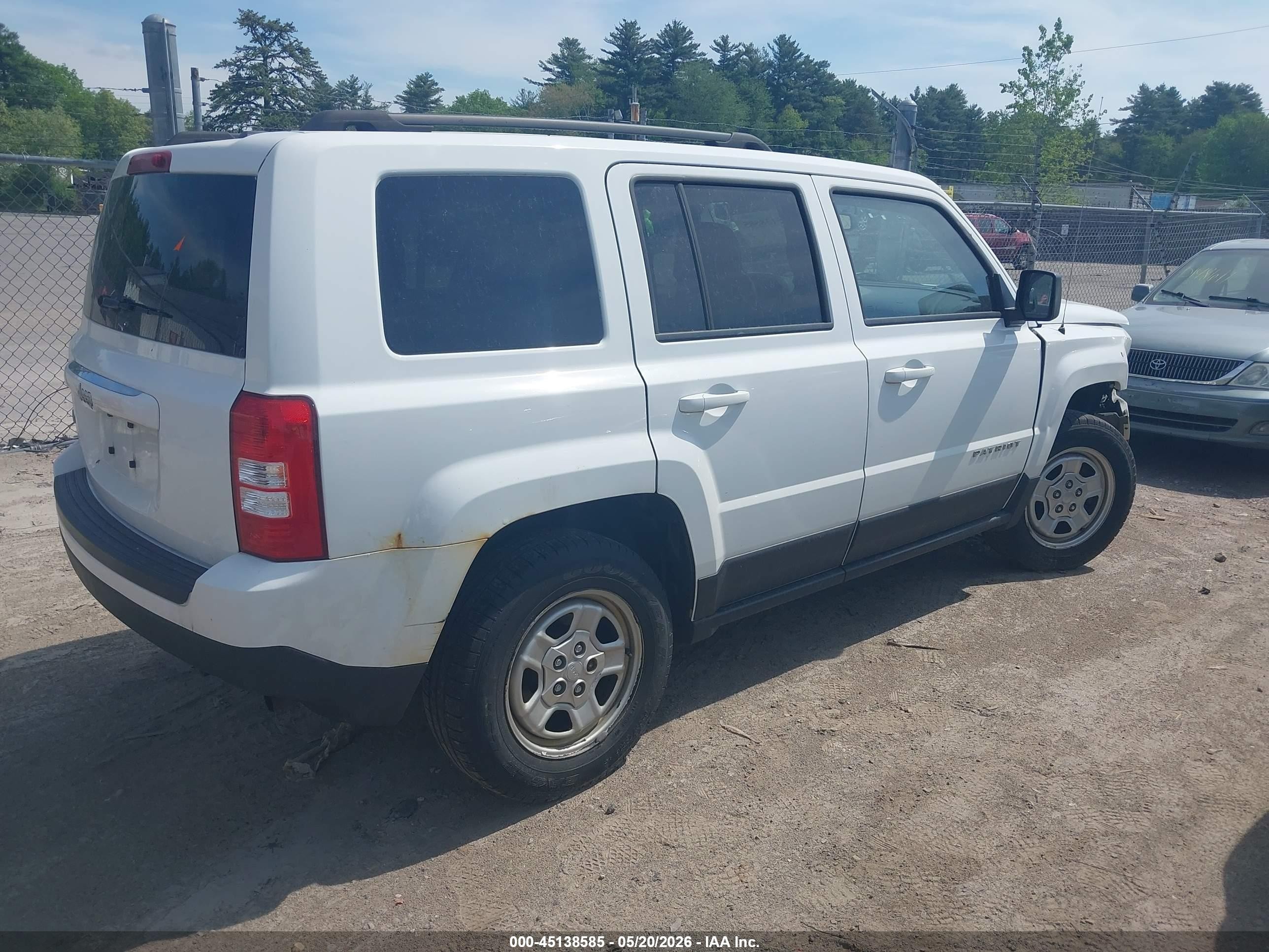 2017 Jeep Patriot Sport 4x4 Белый vin: 1C4NJRBB1HD164688