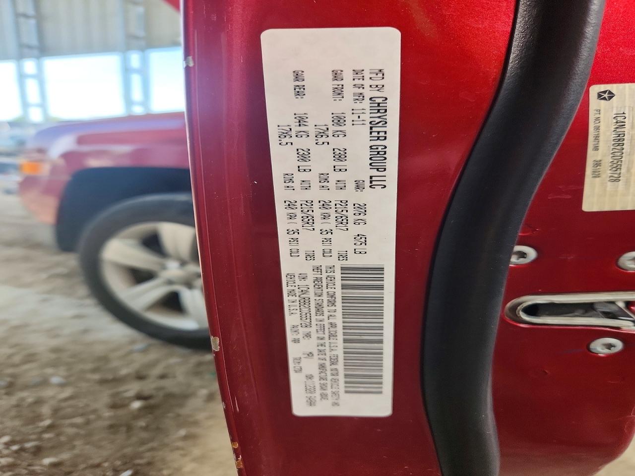 2012 Jeep Patriot Sport Burgundy vin: 1C4NJRBB2CD555728