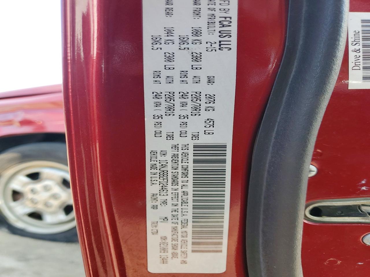 2015 Jeep Patriot Sport Red vin: 1C4NJRBB2FD244613