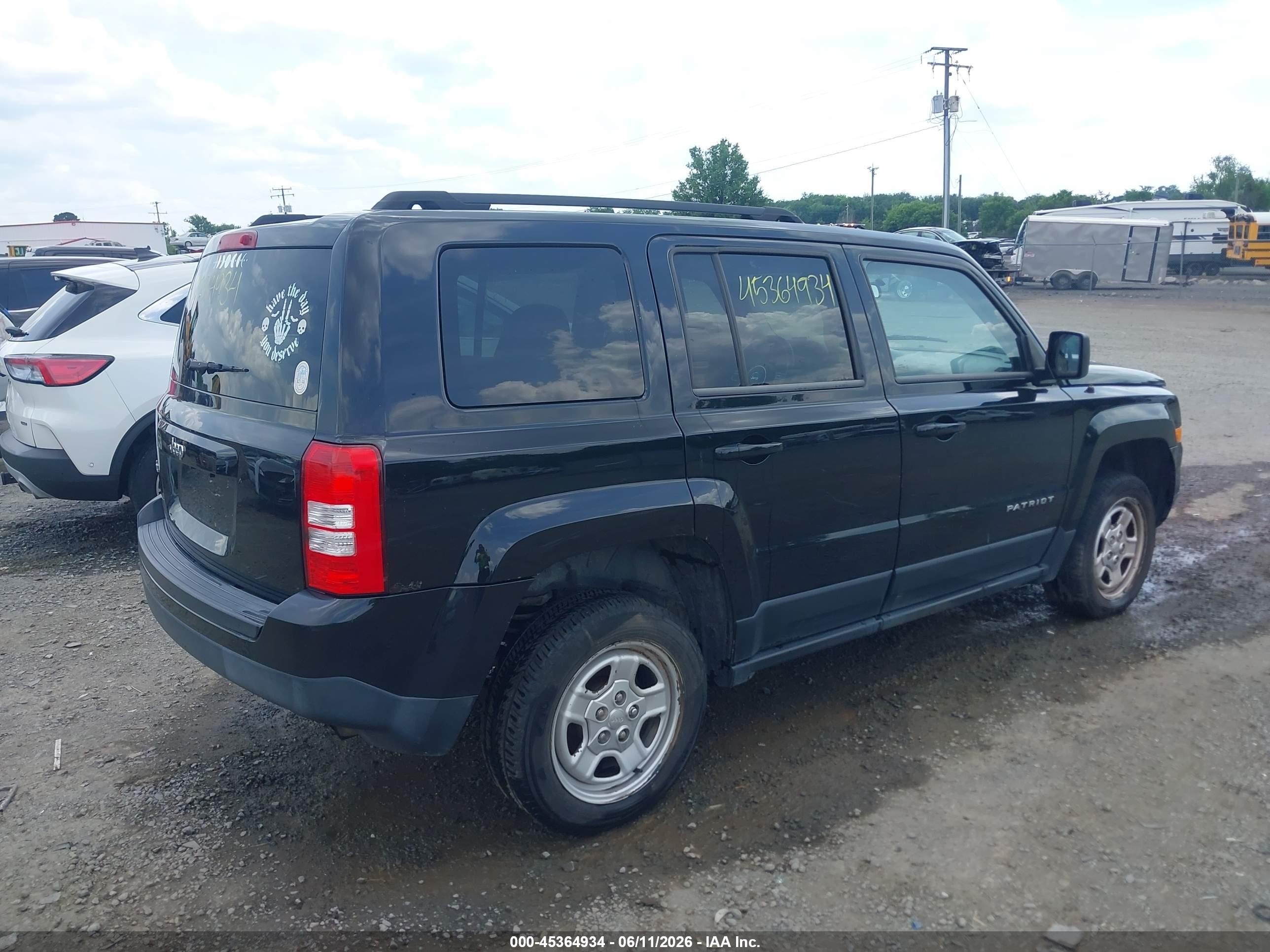 2013 Jeep Patriot Sport Black vin: 1C4NJRBB3DD271719