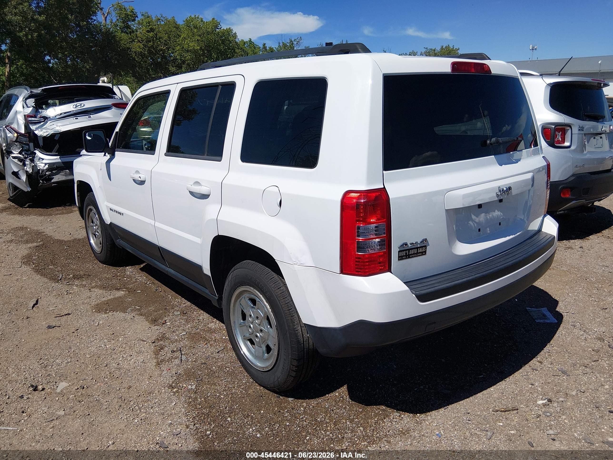 2014 Jeep Patriot Sport White vin: 1C4NJRBB3ED598185