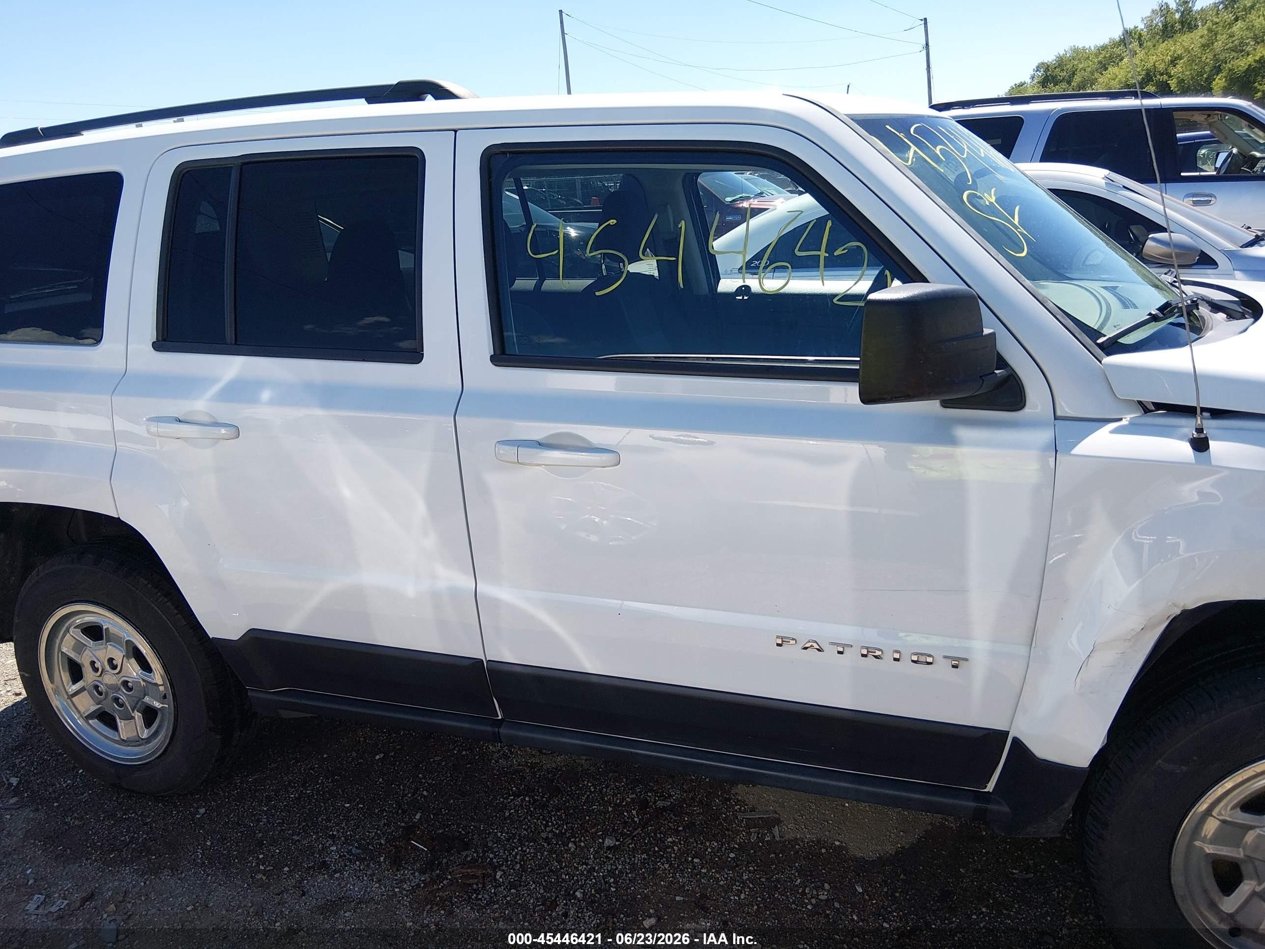 2014 Jeep Patriot Sport White vin: 1C4NJRBB3ED598185