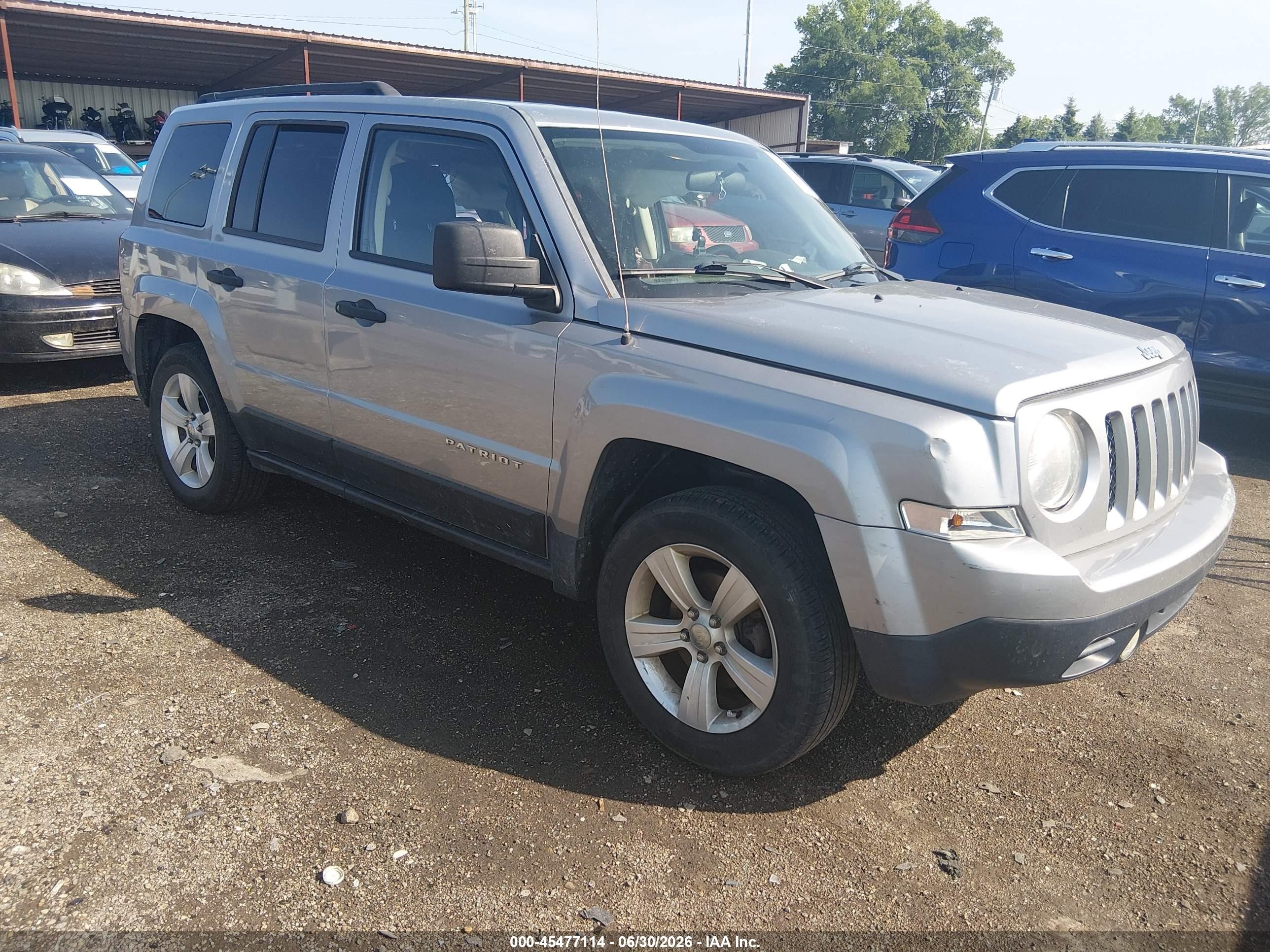 2014 Jeep Patriot Sport Серебряный vin: 1C4NJRBB3ED751812