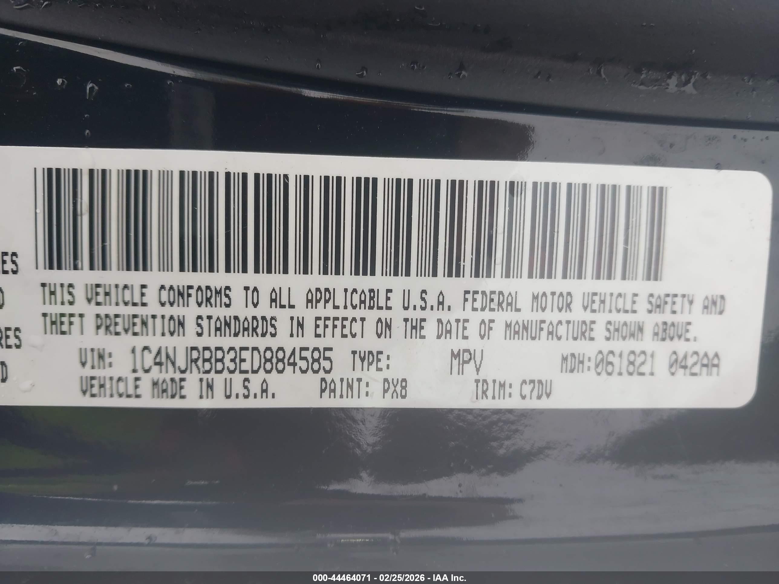 2014 Jeep Patriot Sport Black vin: 1C4NJRBB3ED884585
