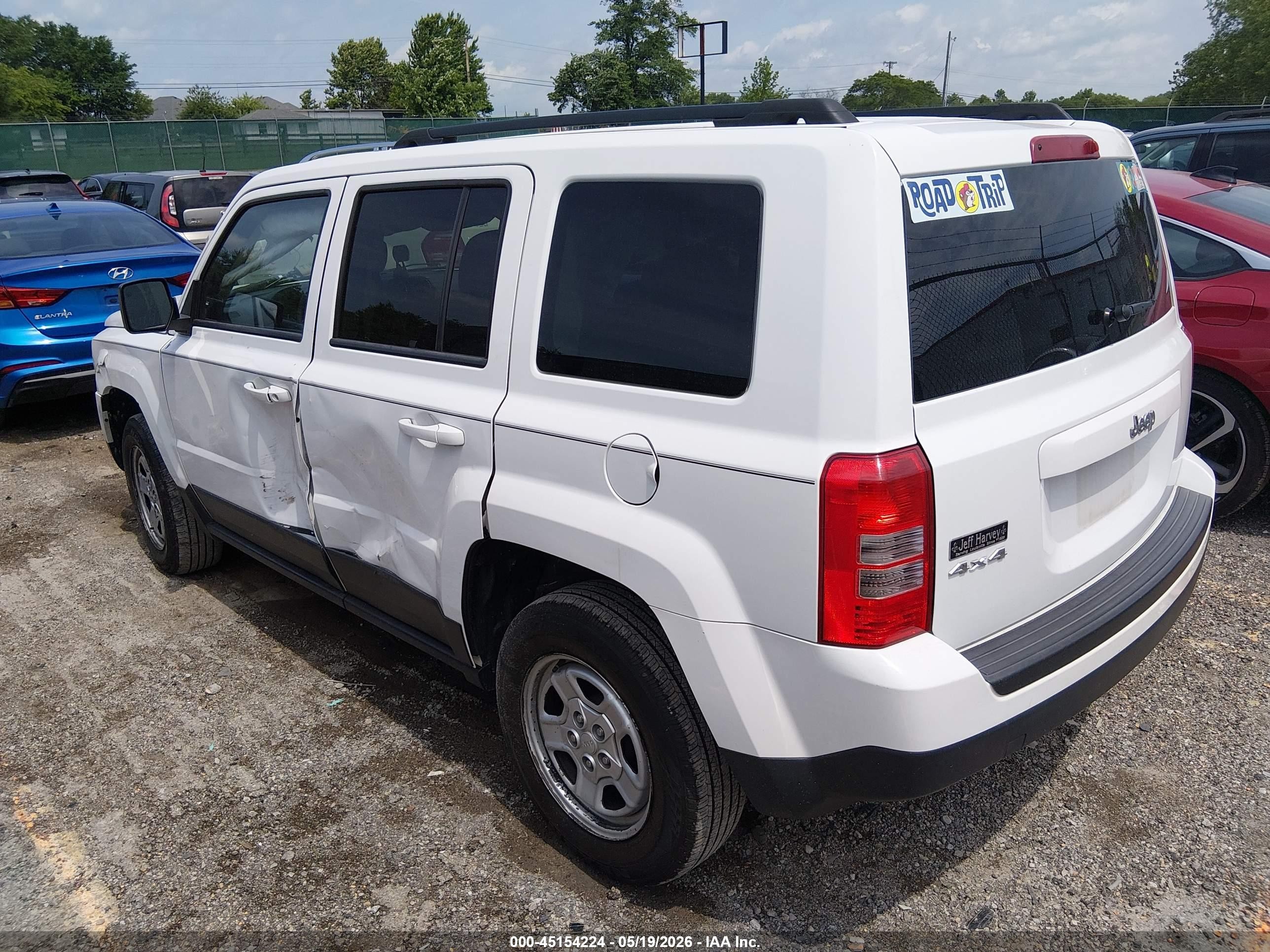 2015 Jeep Patriot Sport White vin: 1C4NJRBB3FD411996