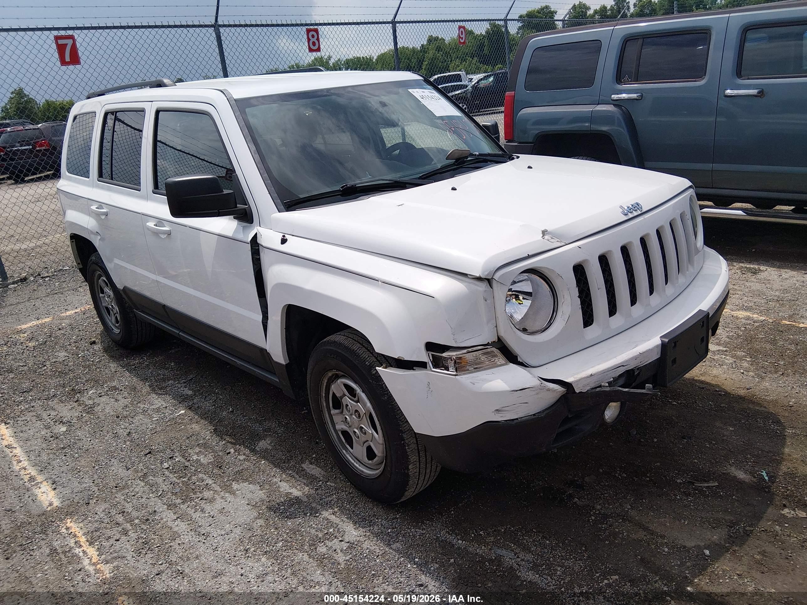2015 Jeep Patriot Sport White vin: 1C4NJRBB3FD411996