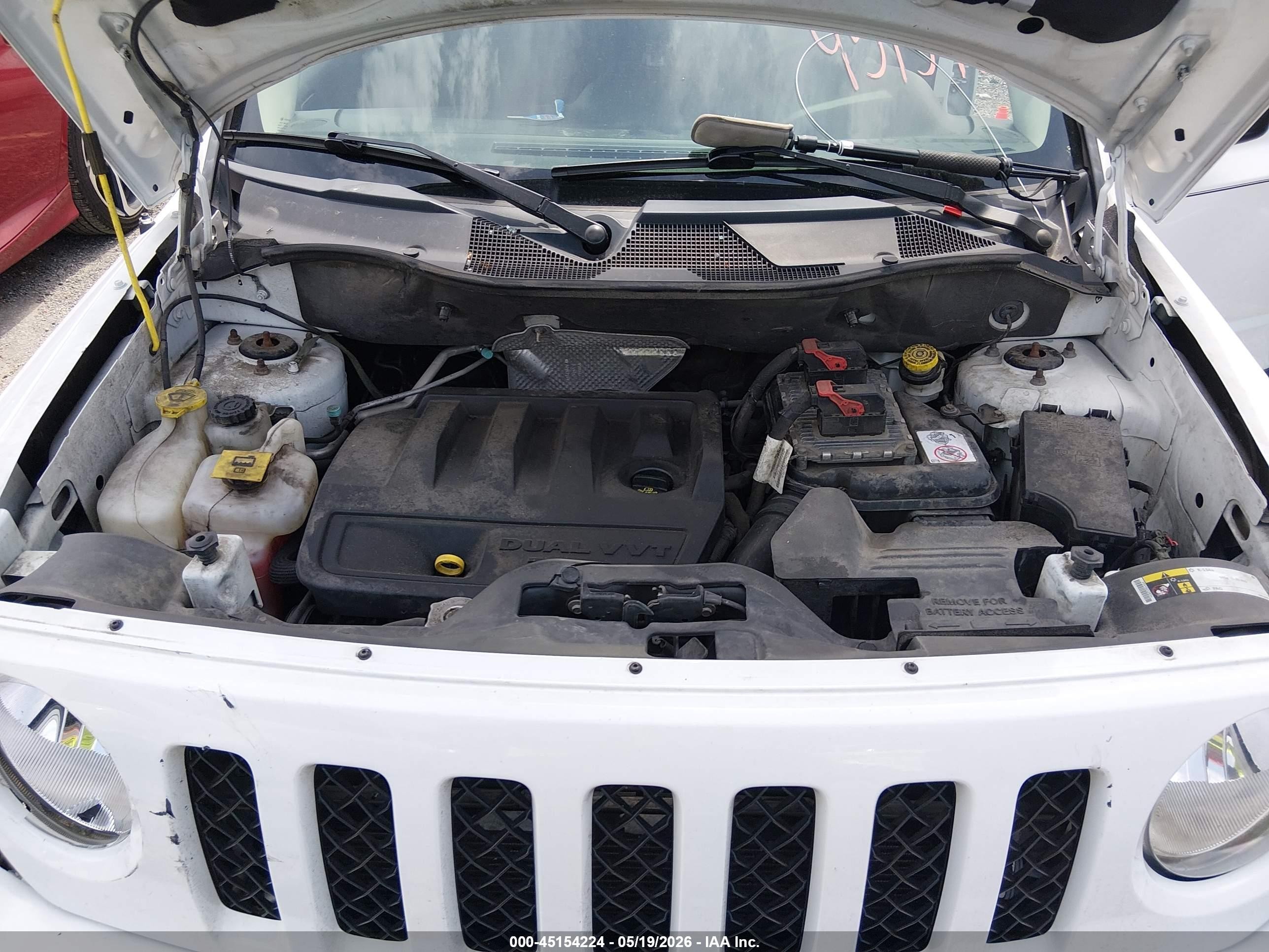 2015 Jeep Patriot Sport White vin: 1C4NJRBB3FD411996