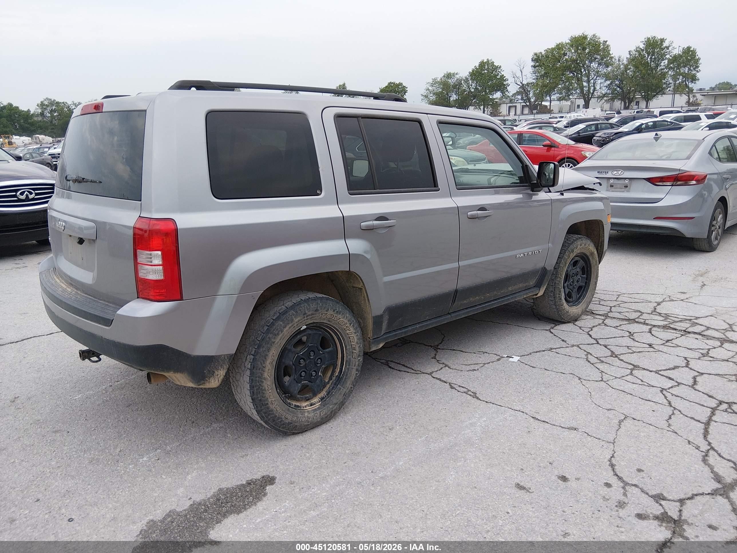 2015 Jeep Patriot Sport Silver vin: 1C4NJRBB3FD425607