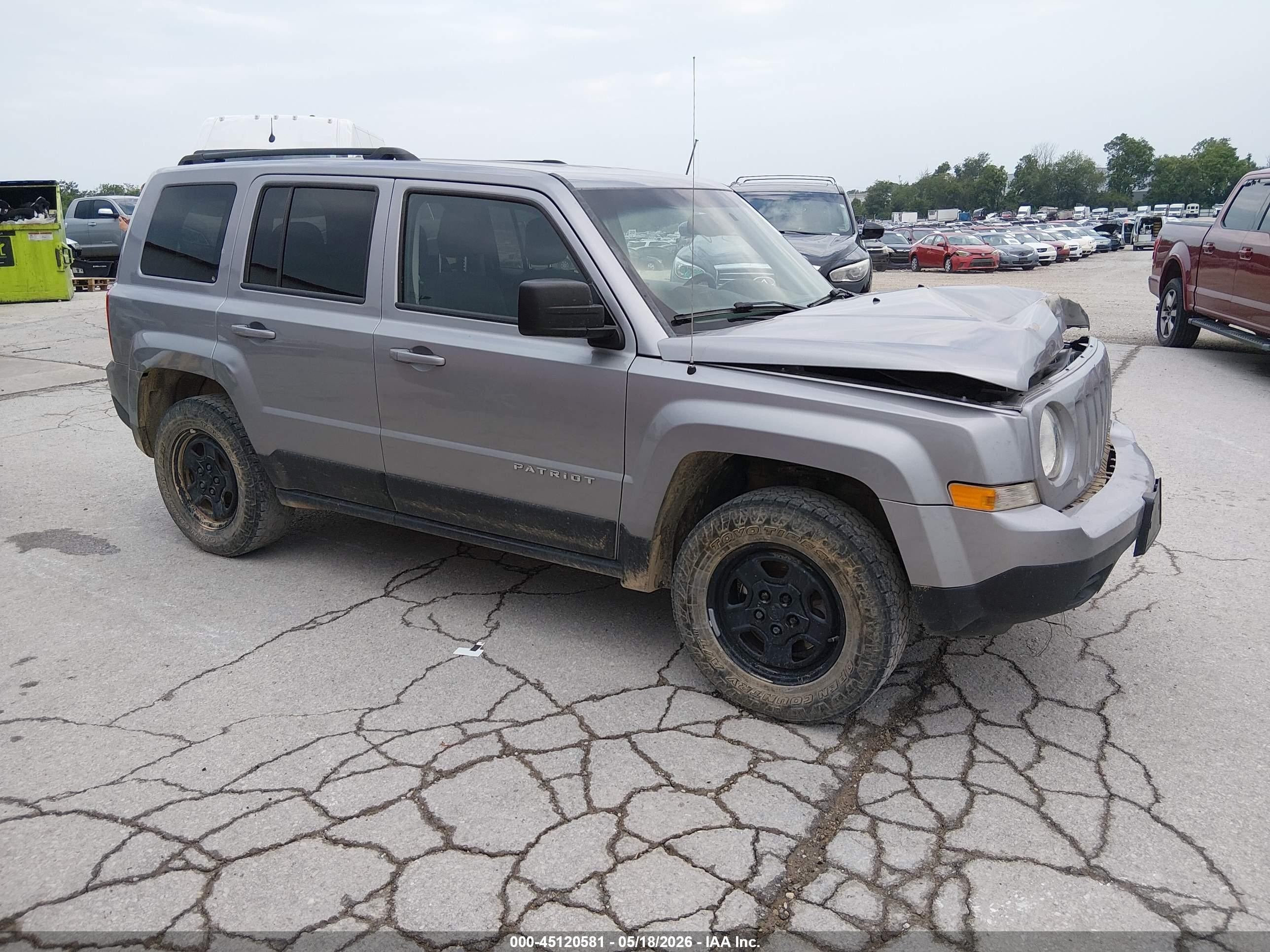 2015 Jeep Patriot Sport Silver vin: 1C4NJRBB3FD425607
