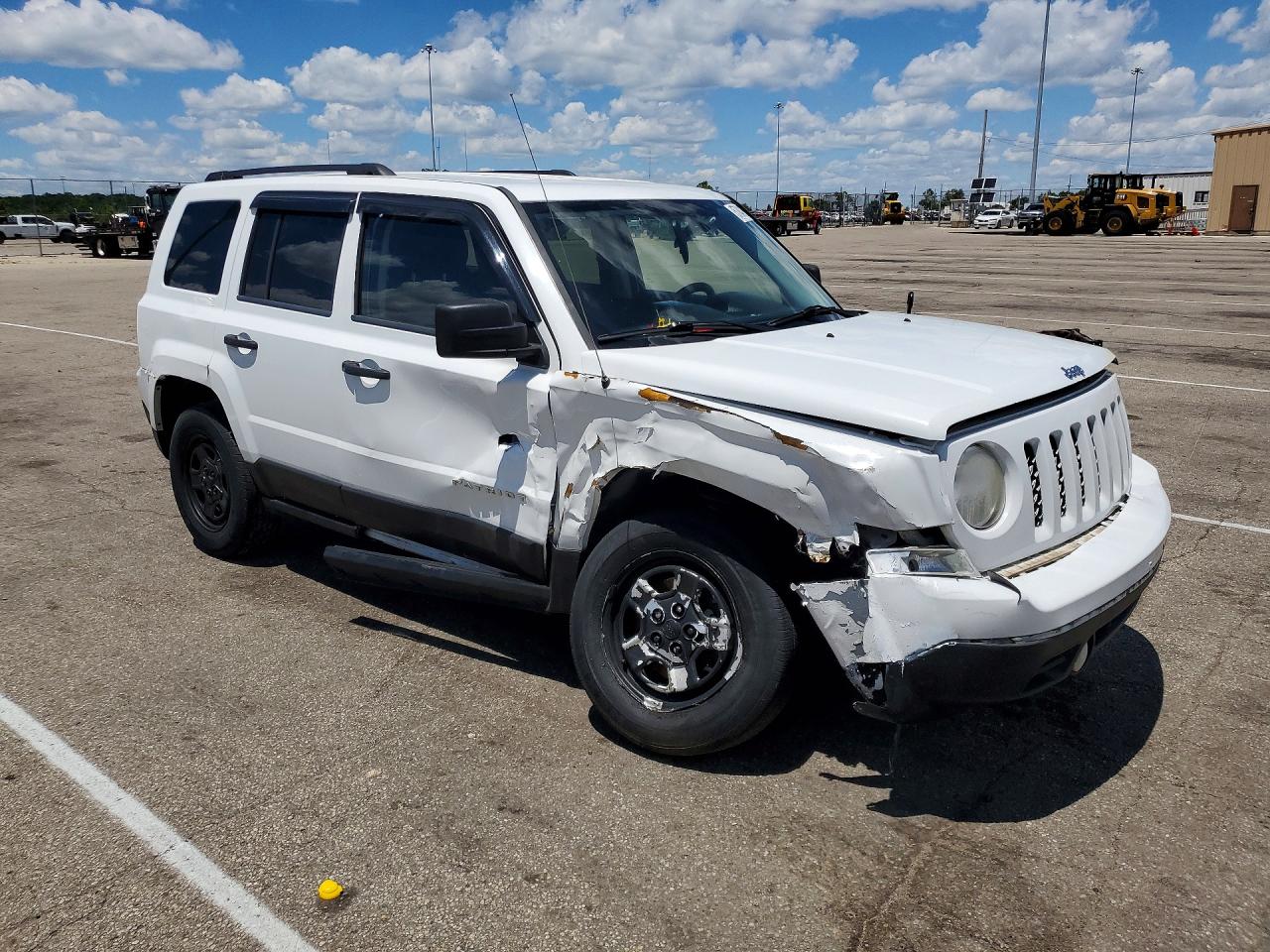 2012 Jeep Patriot Sport White vin: 1C4NJRBB4CD630123