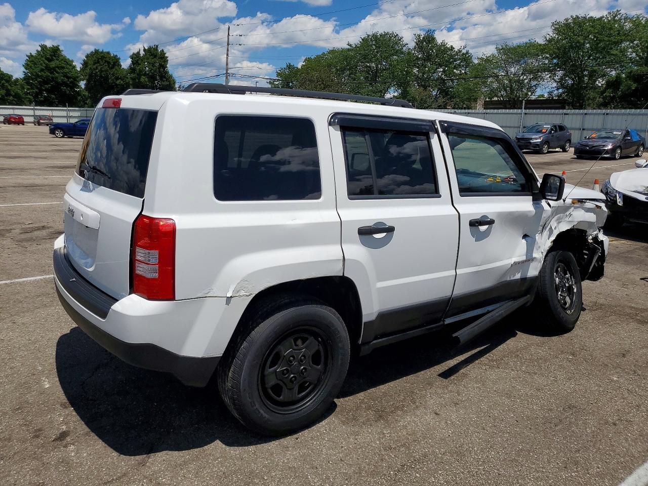 2012 Jeep Patriot Sport White vin: 1C4NJRBB4CD630123