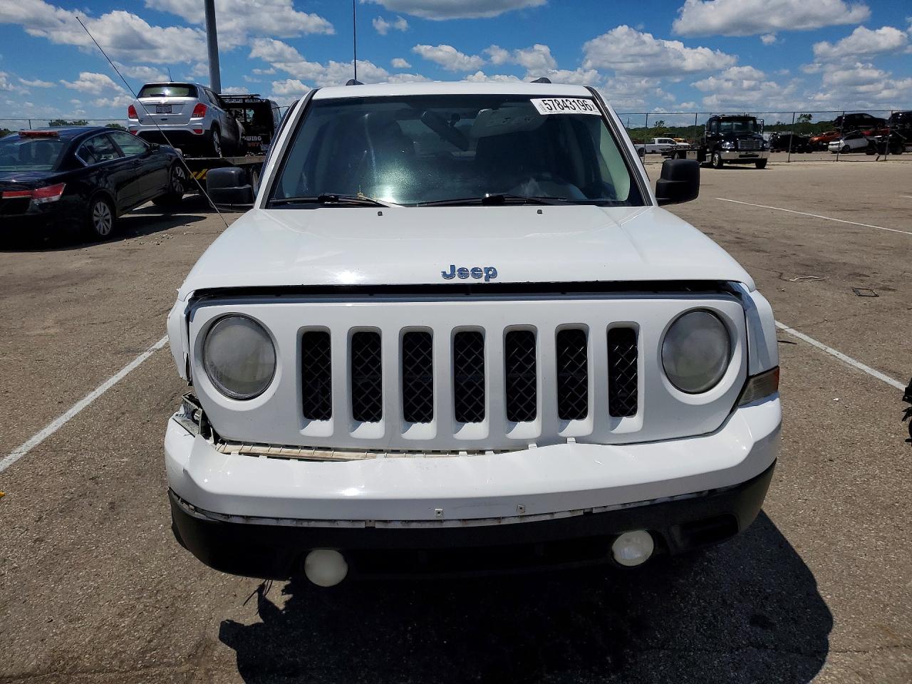 2012 Jeep Patriot Sport White vin: 1C4NJRBB4CD630123