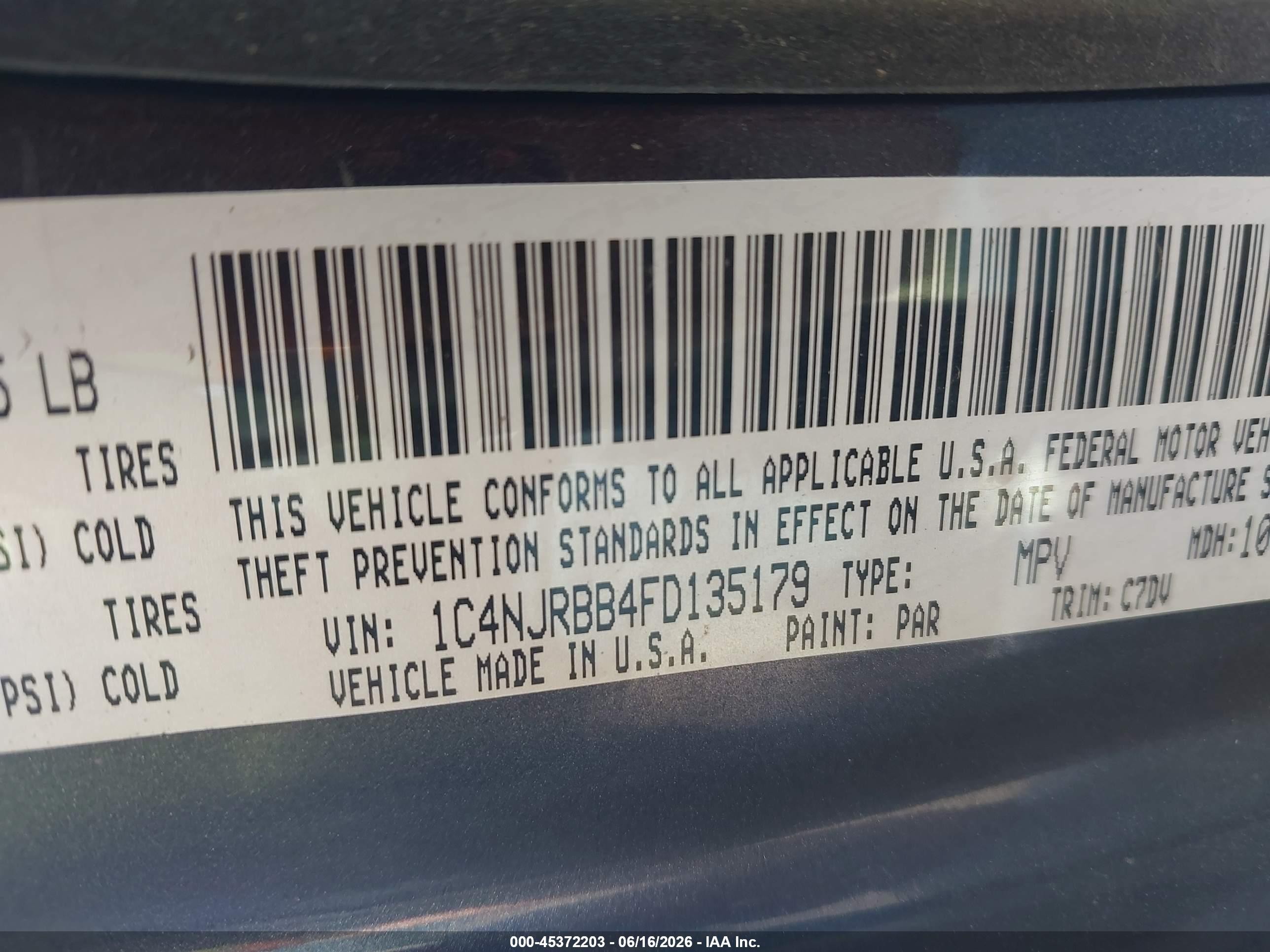 2015 Jeep Patriot Sport Black vin: 1C4NJRBB4FD135179