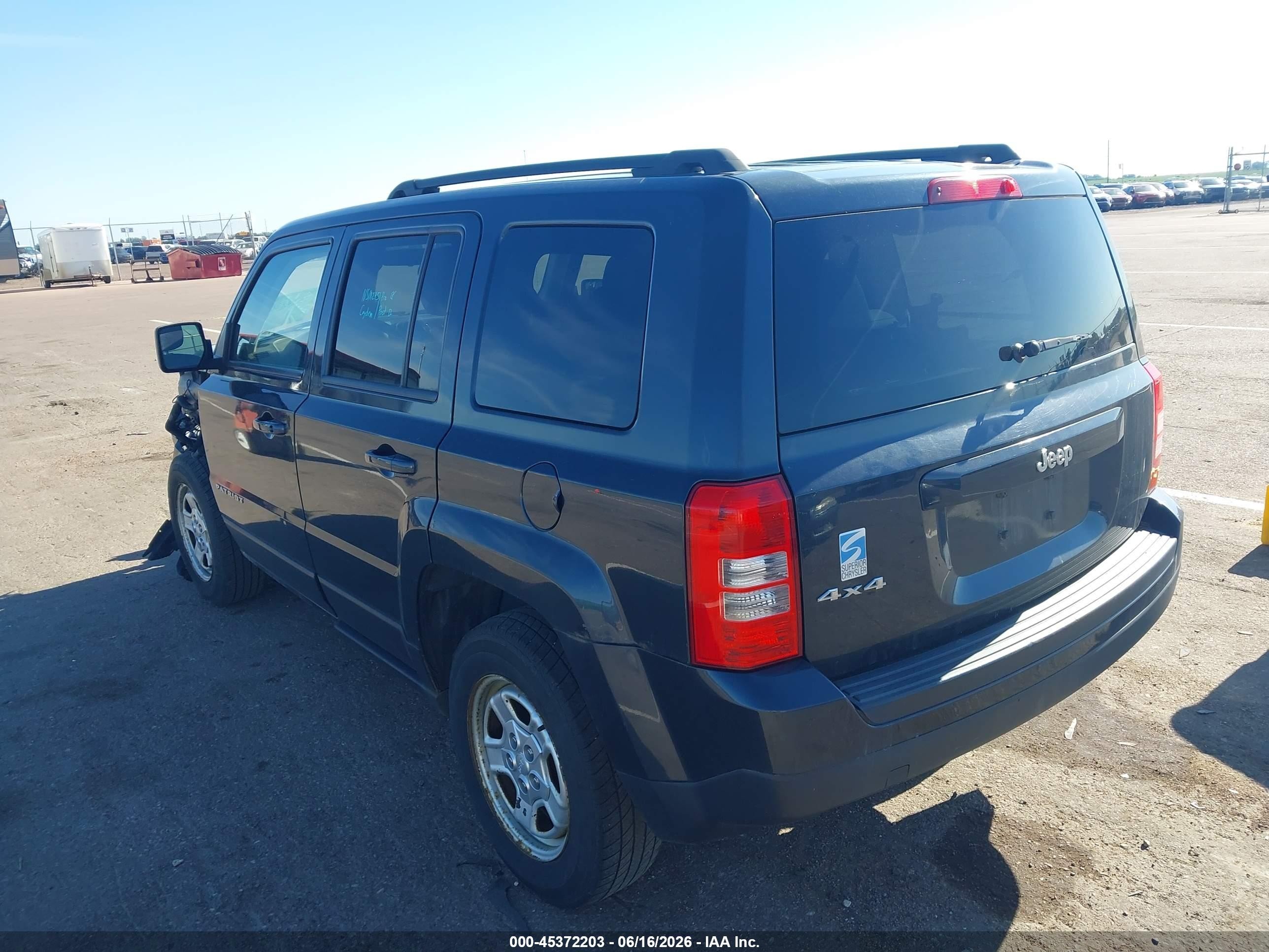 2015 Jeep Patriot Sport Black vin: 1C4NJRBB4FD135179