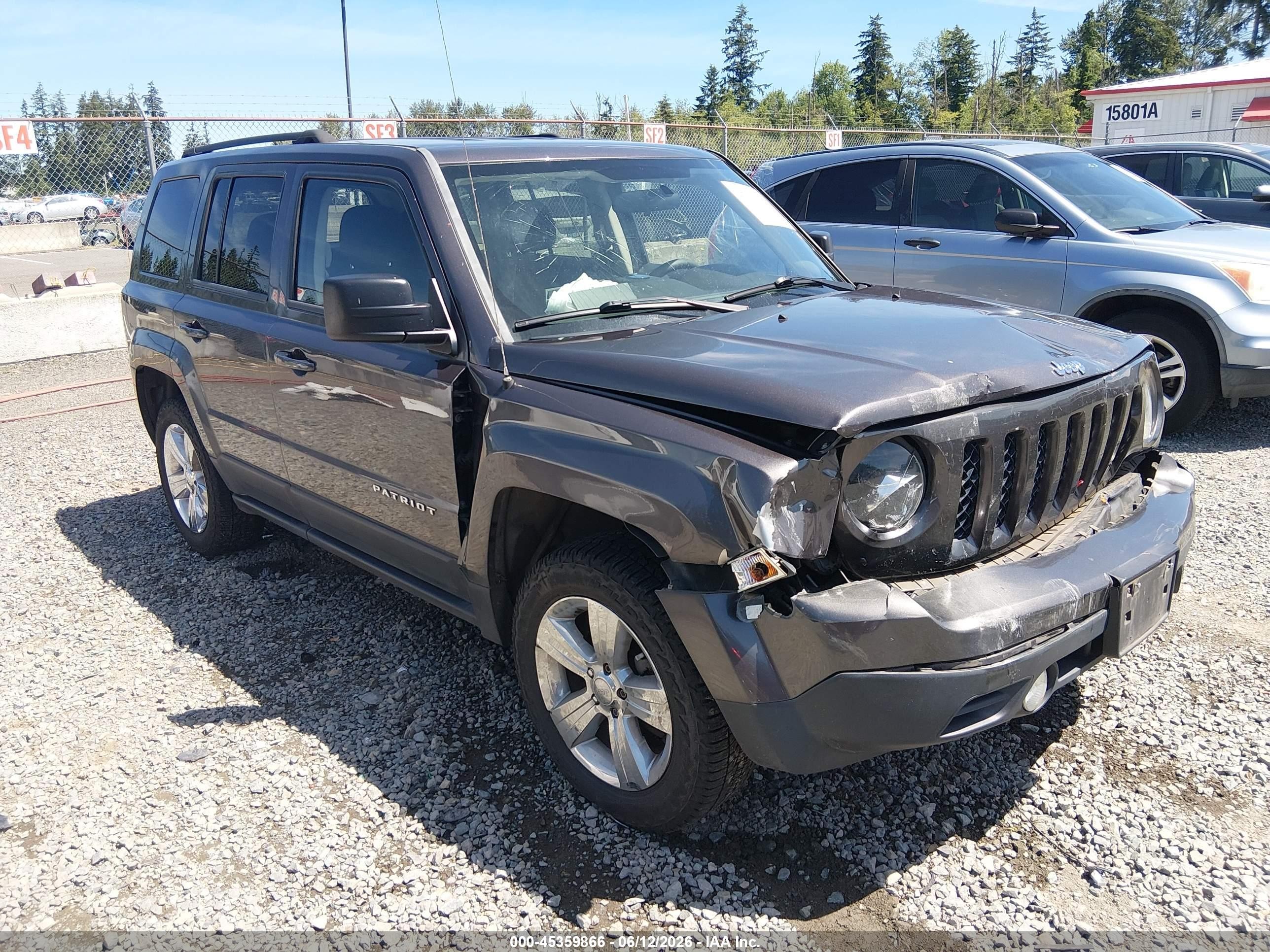 2015 Jeep Patriot Sport Gray vin: 1C4NJRBB4FD188903