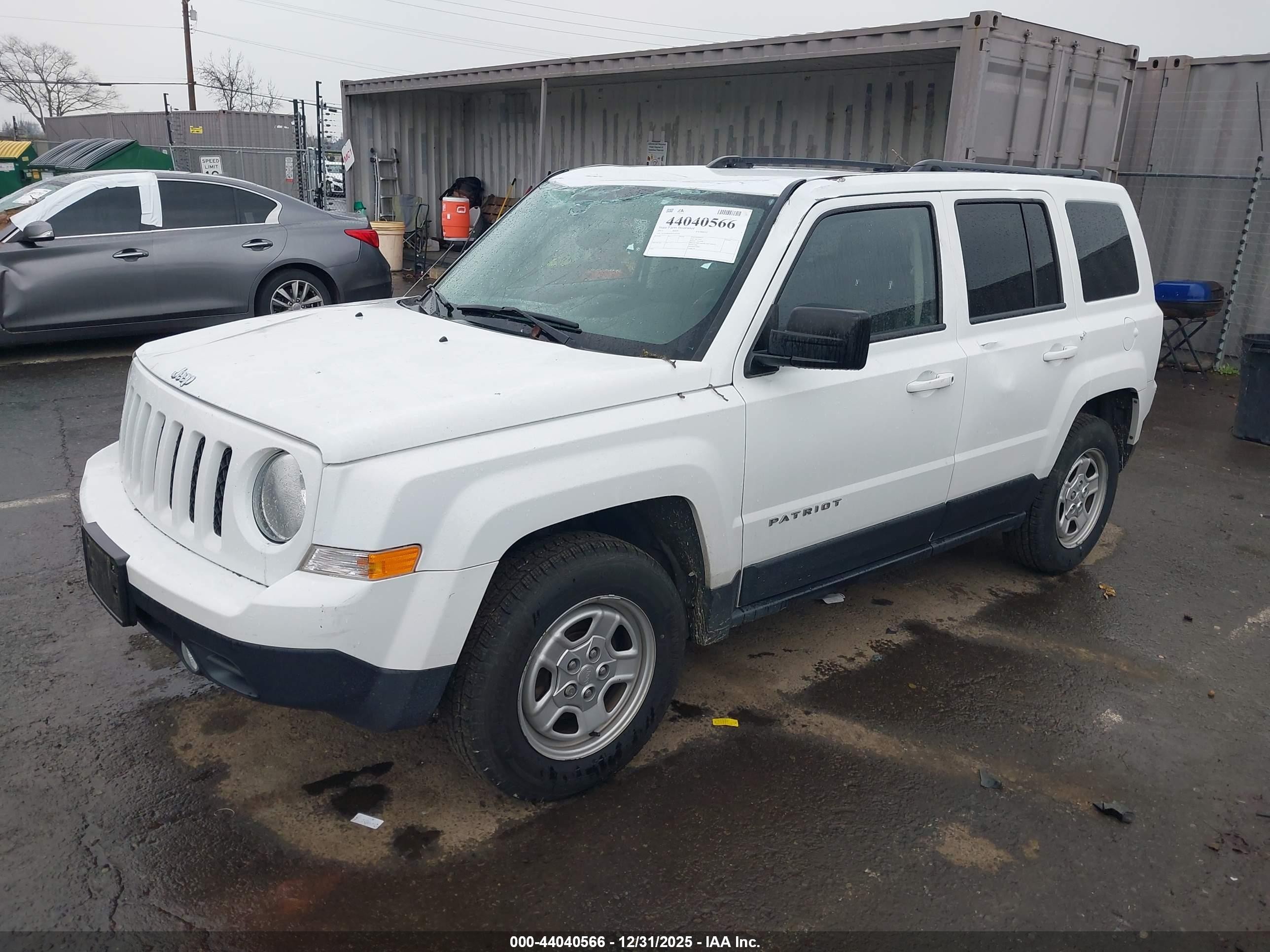2015 Jeep Patriot Sport White vin: 1C4NJRBB4FD207546