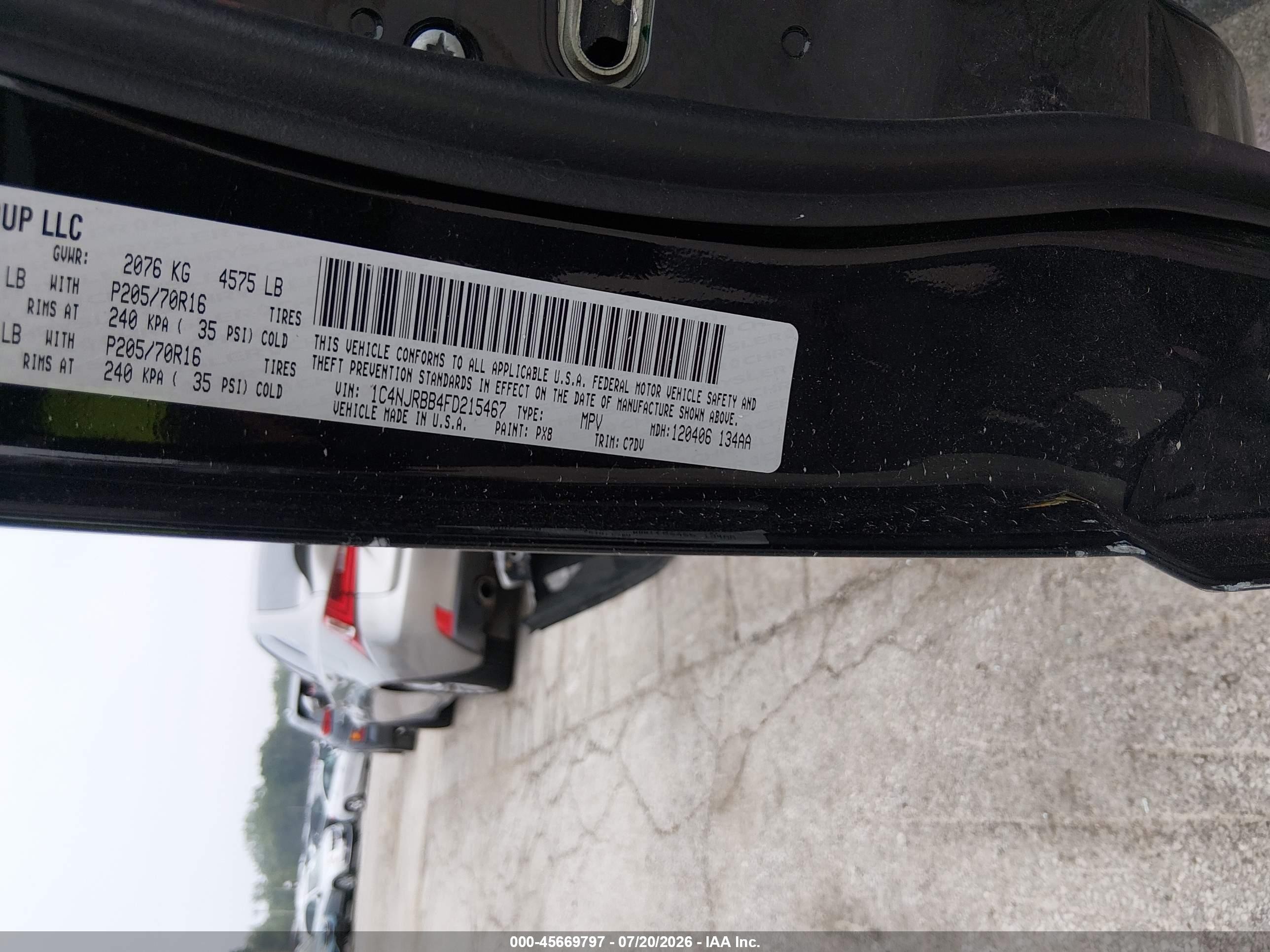 2015 Jeep Patriot Sport Black vin: 1C4NJRBB4FD215467