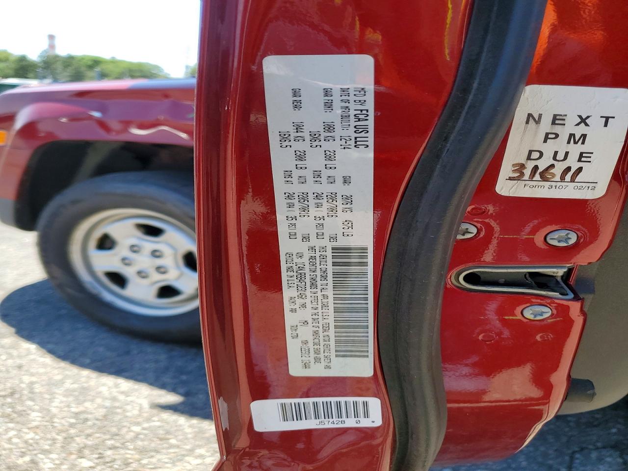 2015 Jeep Patriot Sport Burgundy vin: 1C4NJRBB4FD231460