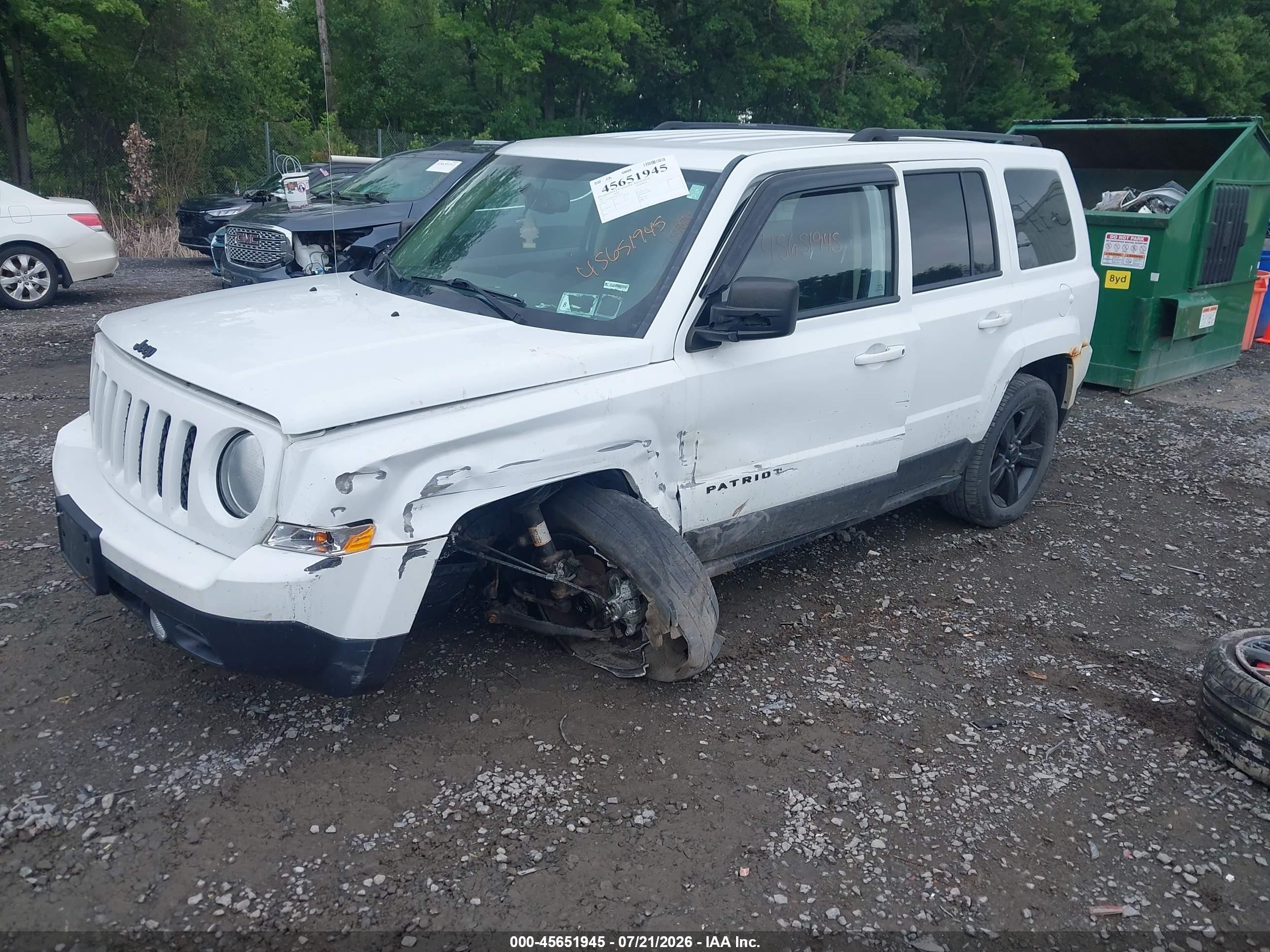 2015 Jeep Patriot Altitude Edition White vin: 1C4NJRBB4FD271523