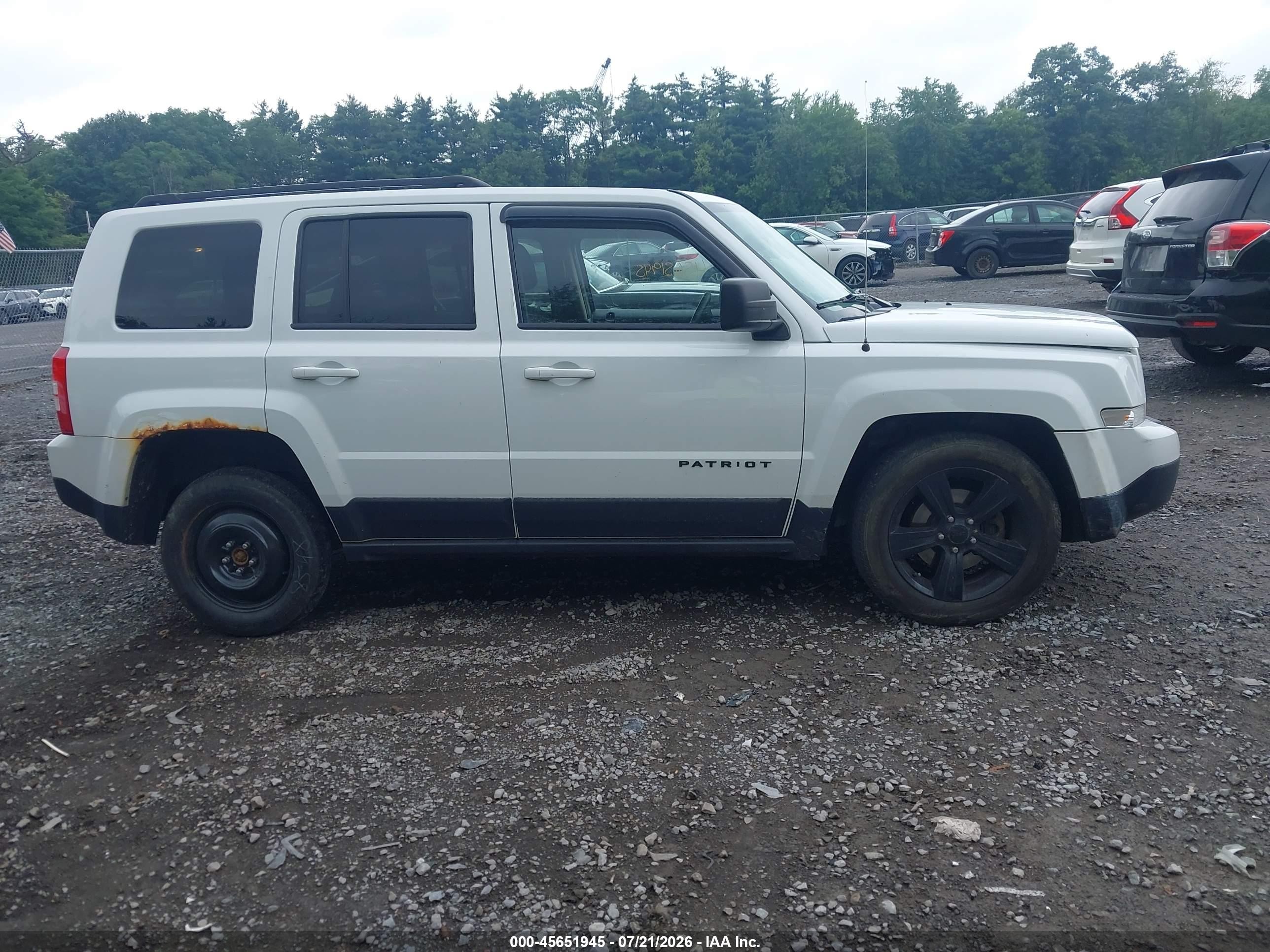2015 Jeep Patriot Altitude Edition White vin: 1C4NJRBB4FD271523