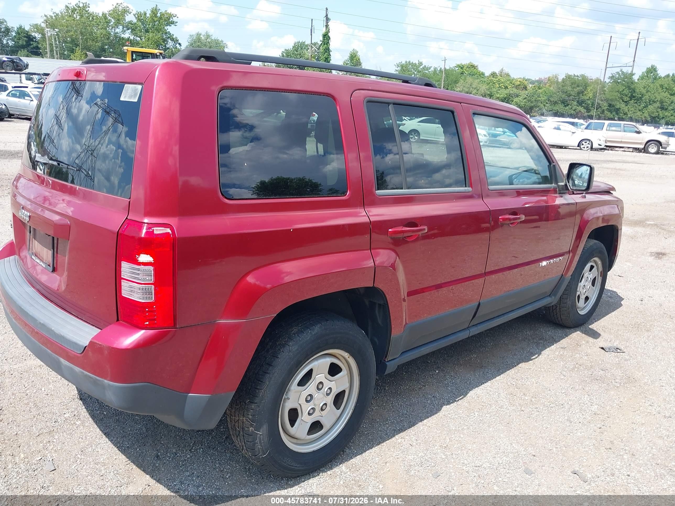 2012 Jeep Patriot Sport Red vin: 1C4NJRBB5CD576864