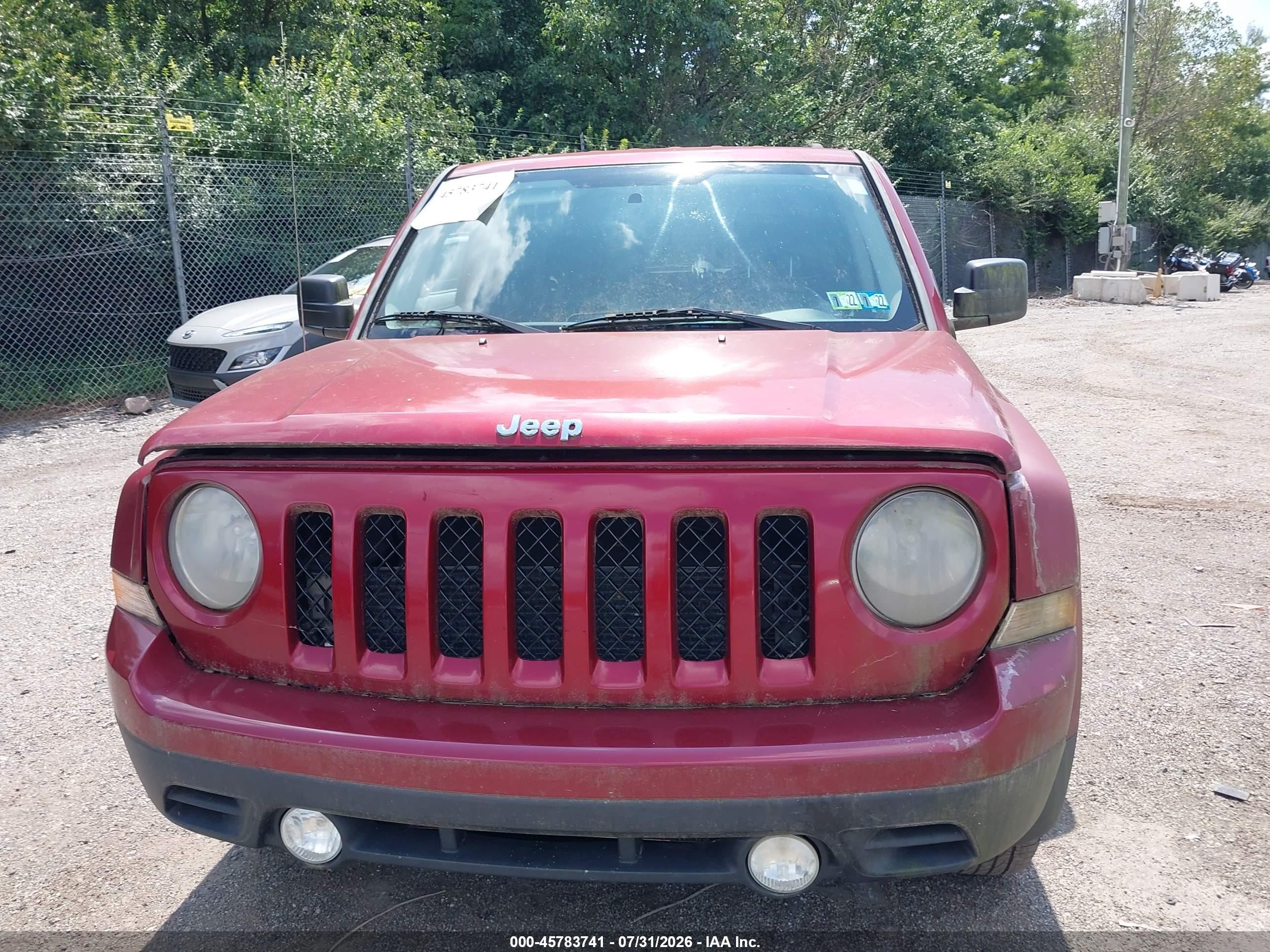 2012 Jeep Patriot Sport Red vin: 1C4NJRBB5CD576864