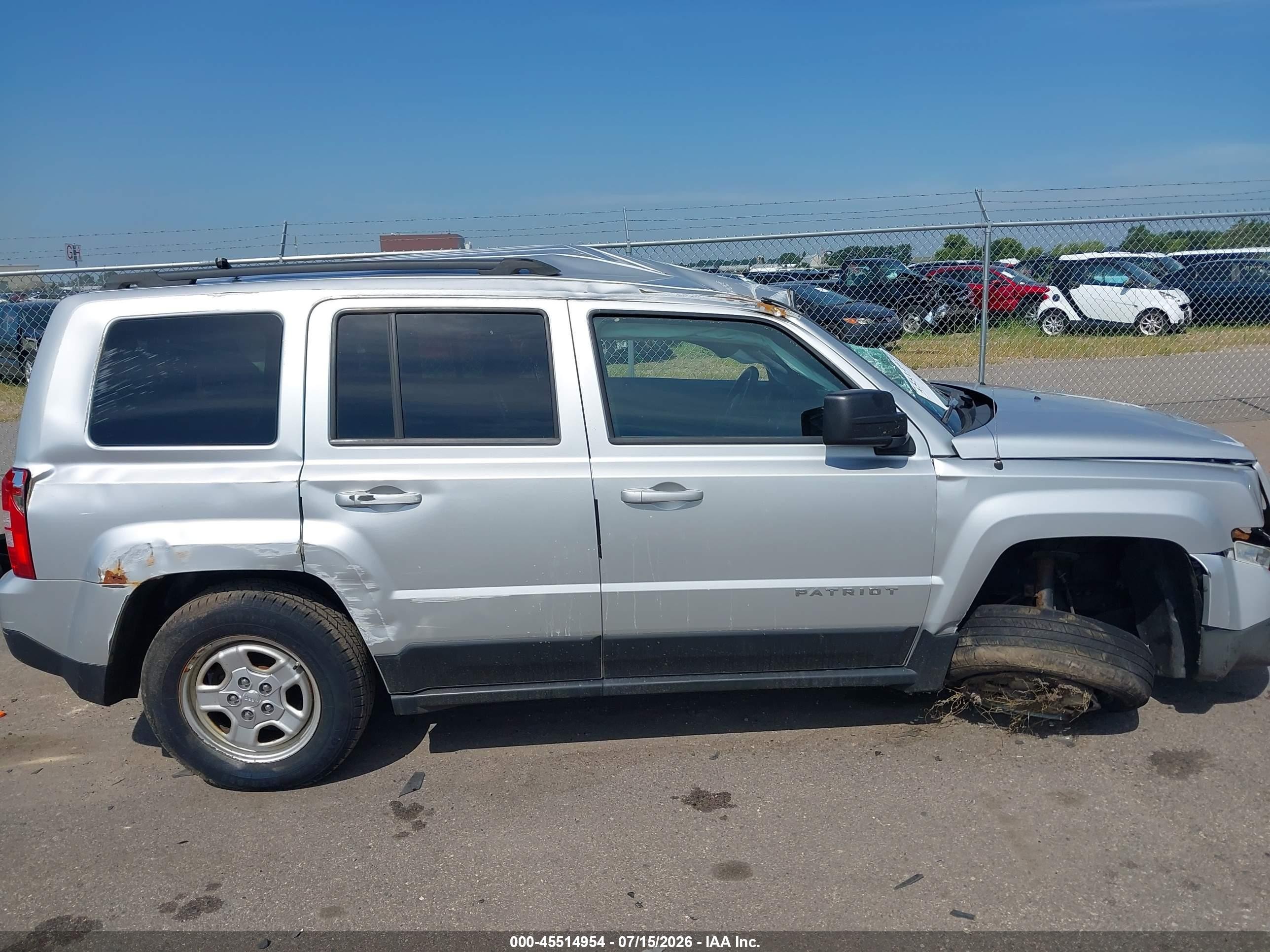2012 Jeep Patriot Sport Silver vin: 1C4NJRBB5CD610835