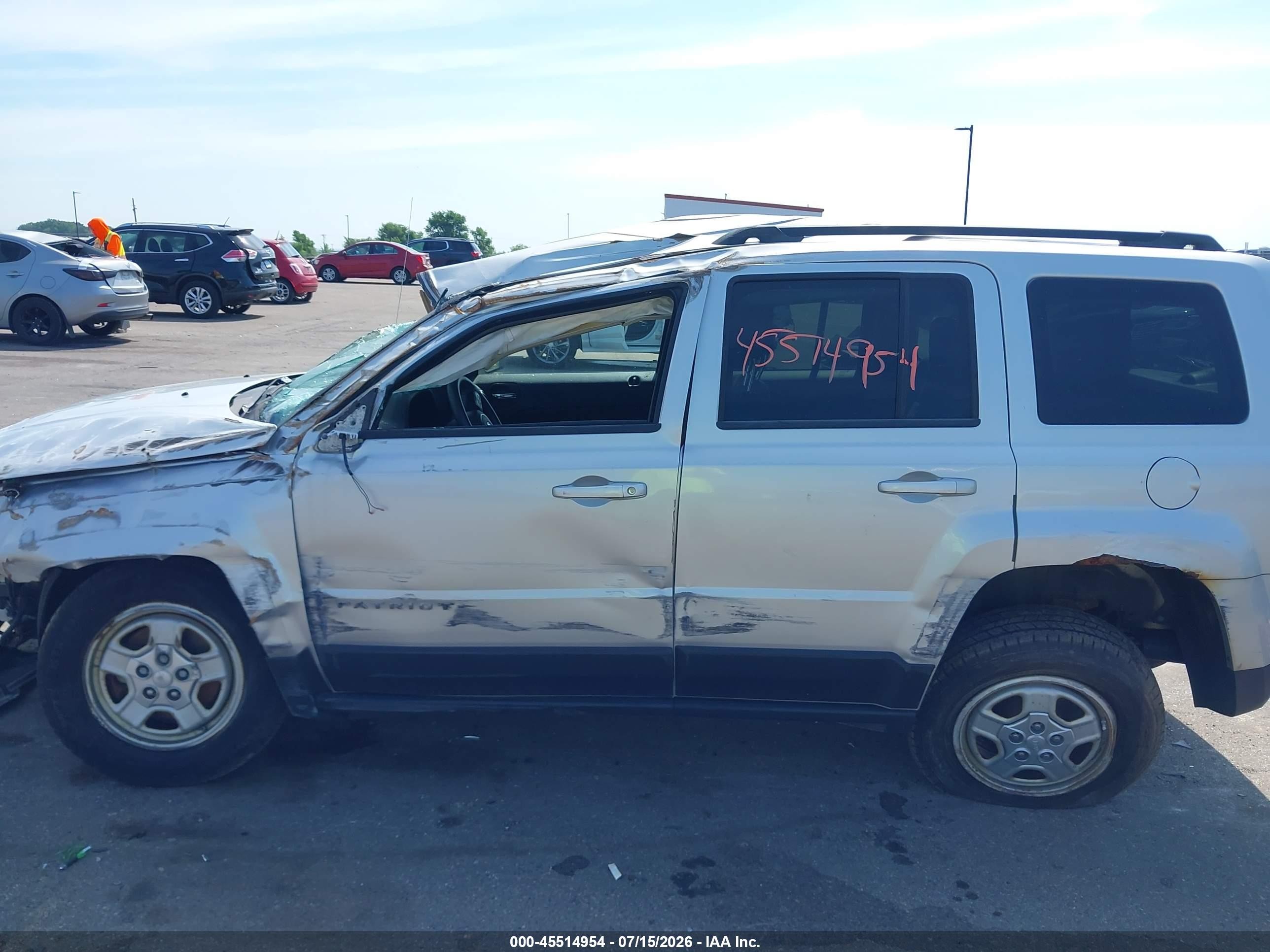 2012 Jeep Patriot Sport Silver vin: 1C4NJRBB5CD610835