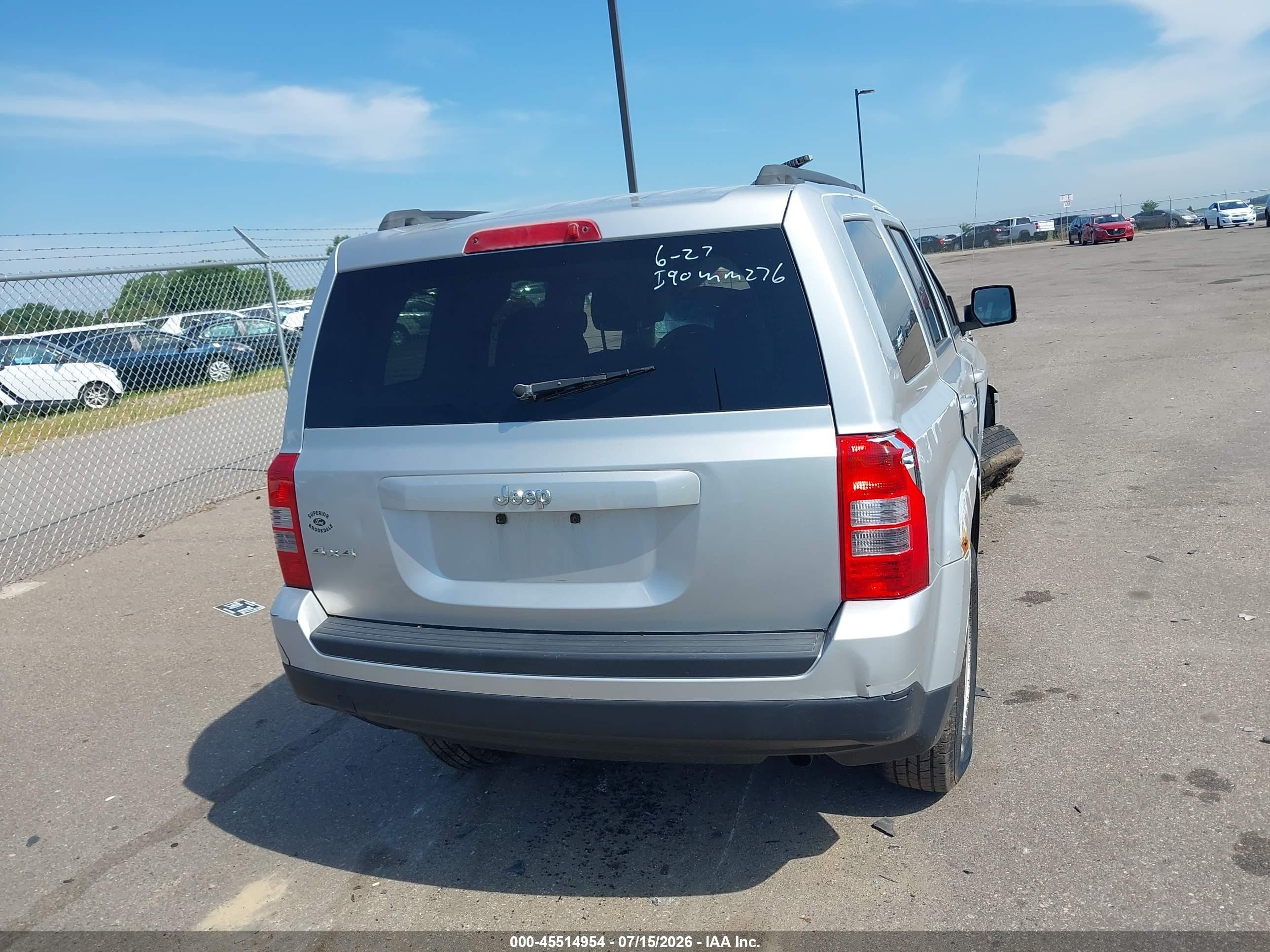 2012 Jeep Patriot Sport Silver vin: 1C4NJRBB5CD610835