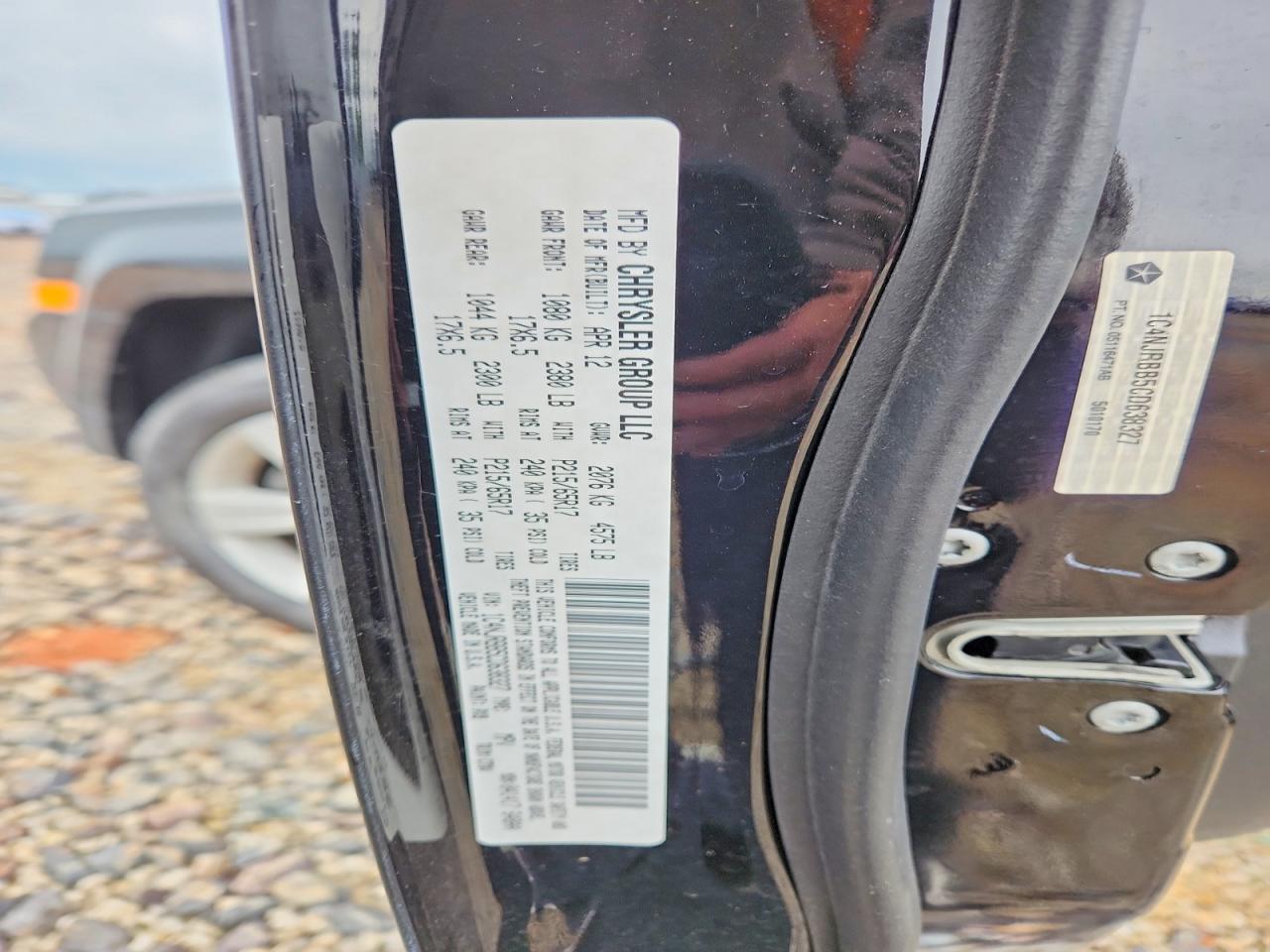 2012 Jeep Patriot Sport Black vin: 1C4NJRBB5CD638327