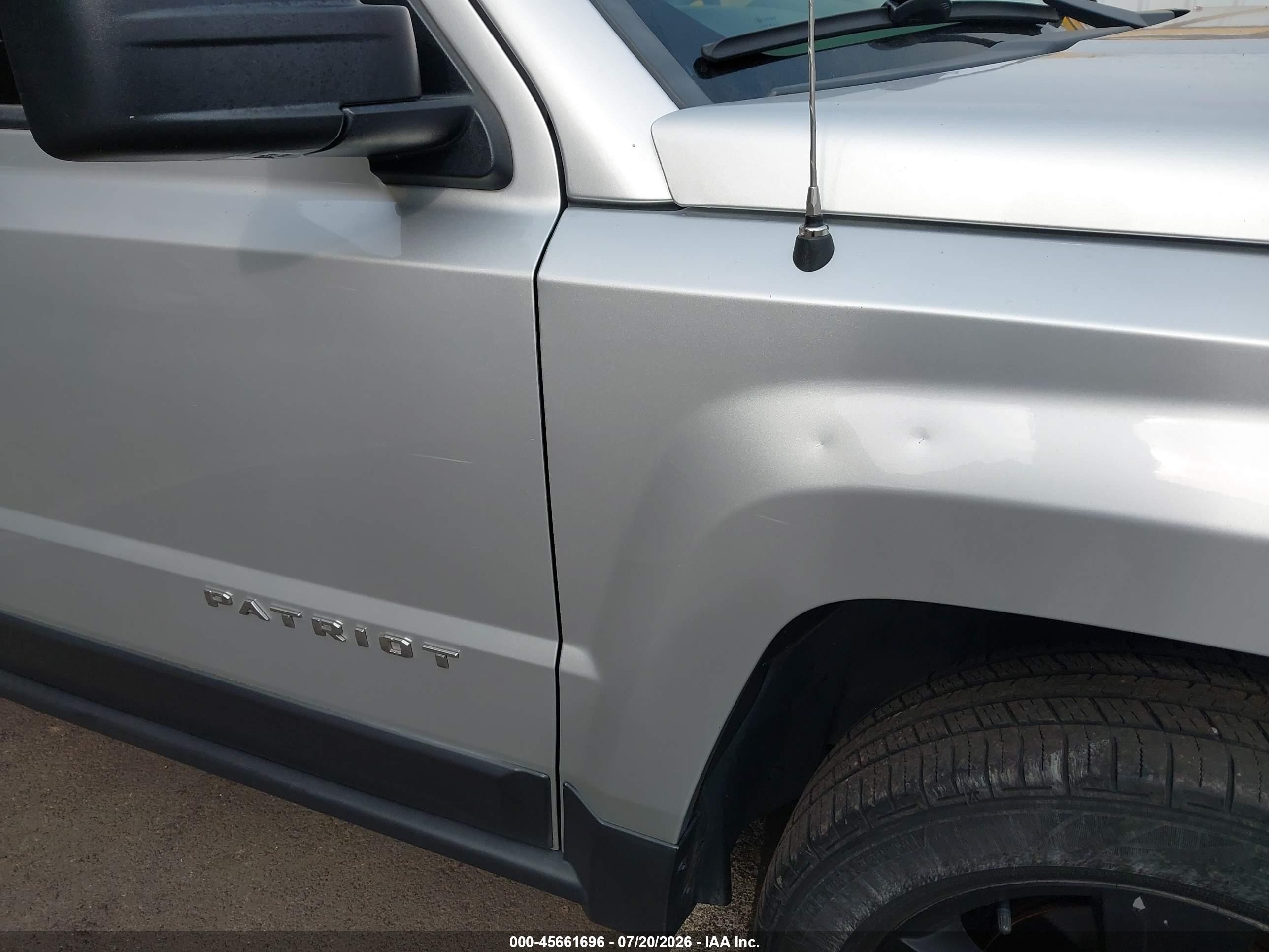 2013 Jeep Patriot Sport Silver vin: 1C4NJRBB5DD228600