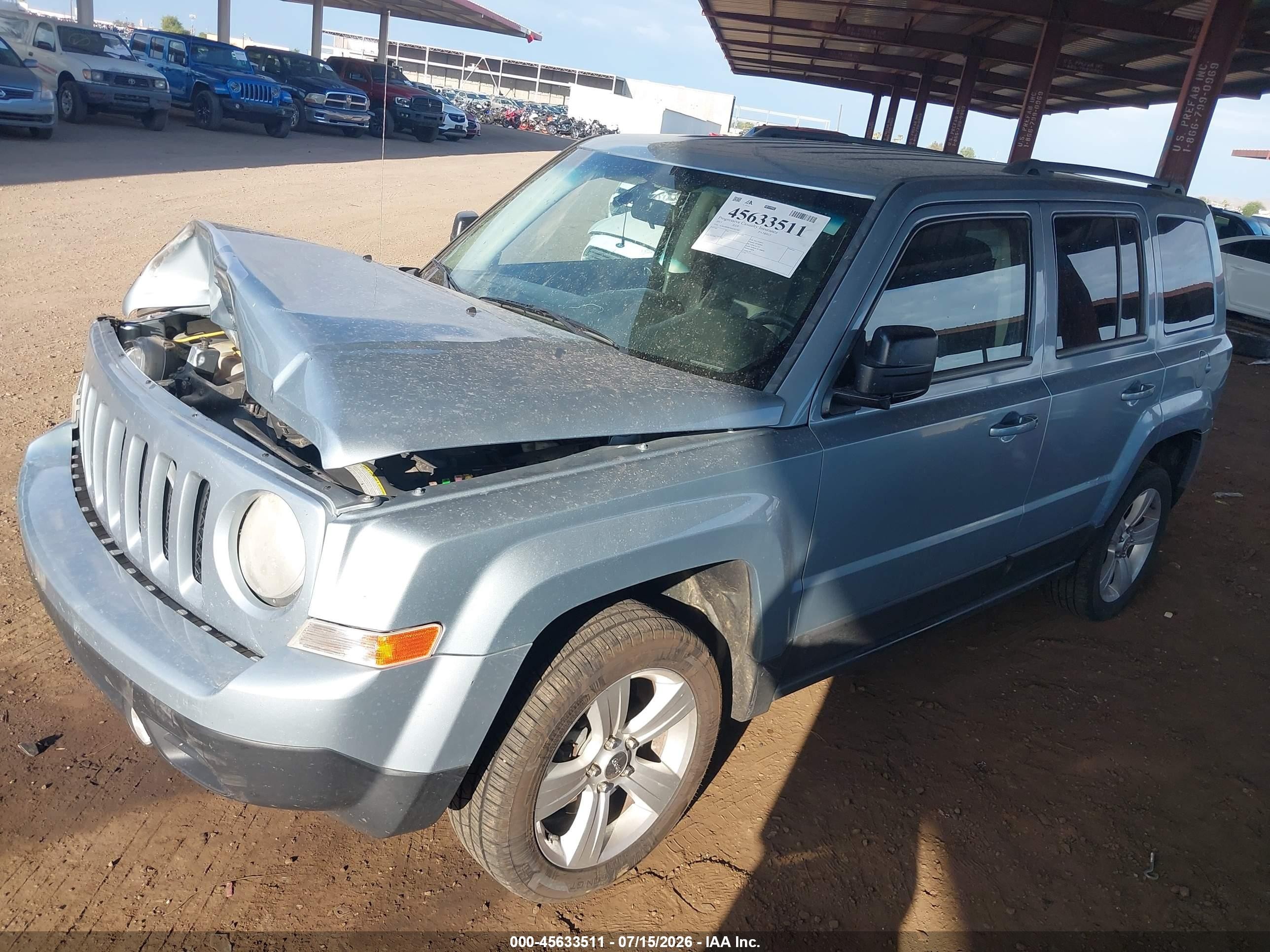 2013 Jeep Patriot Sport Light Blue vin: 1C4NJRBB5DD263587