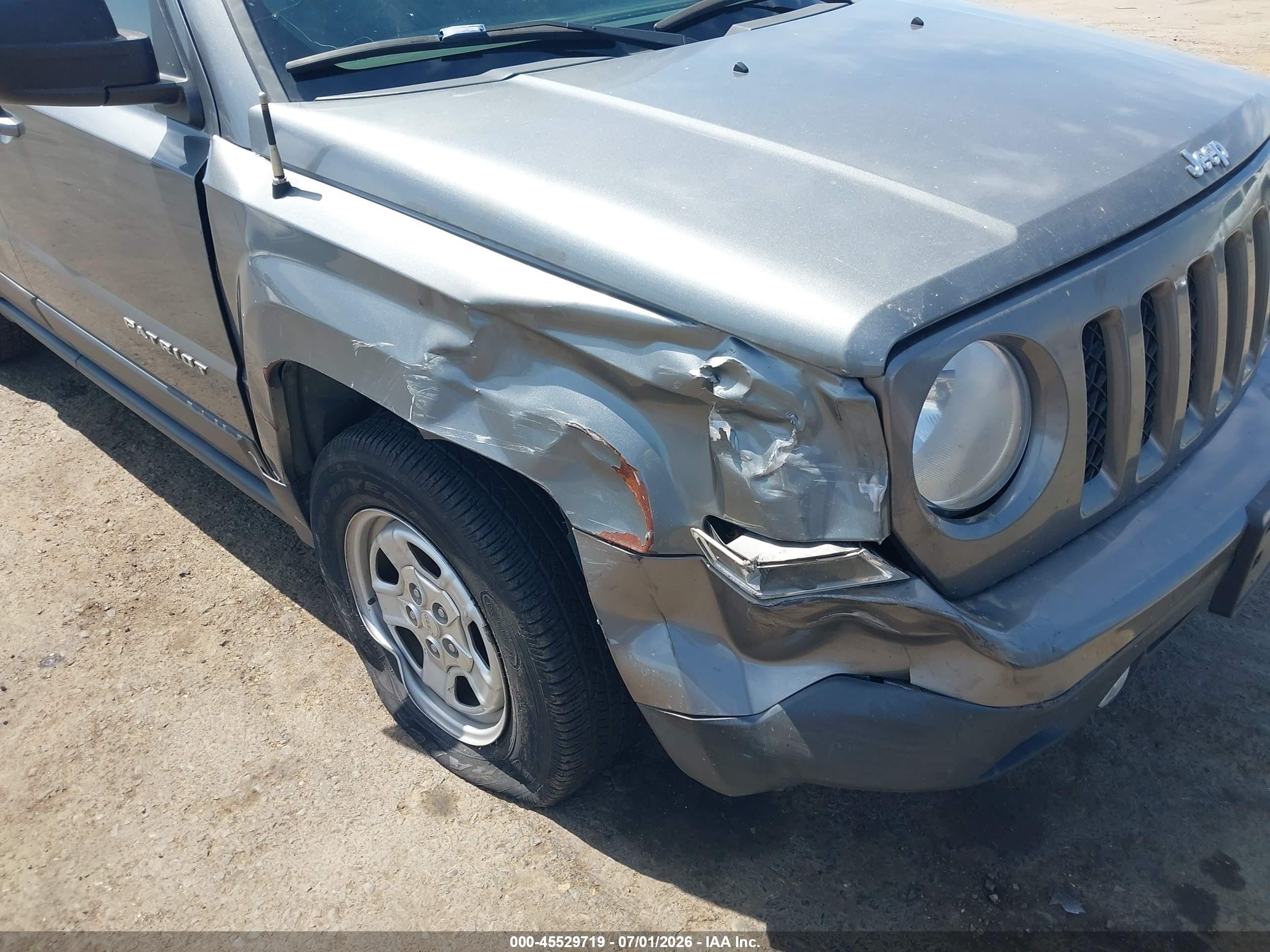 2014 Jeep Patriot Sport Gray vin: 1C4NJRBB5ED601054