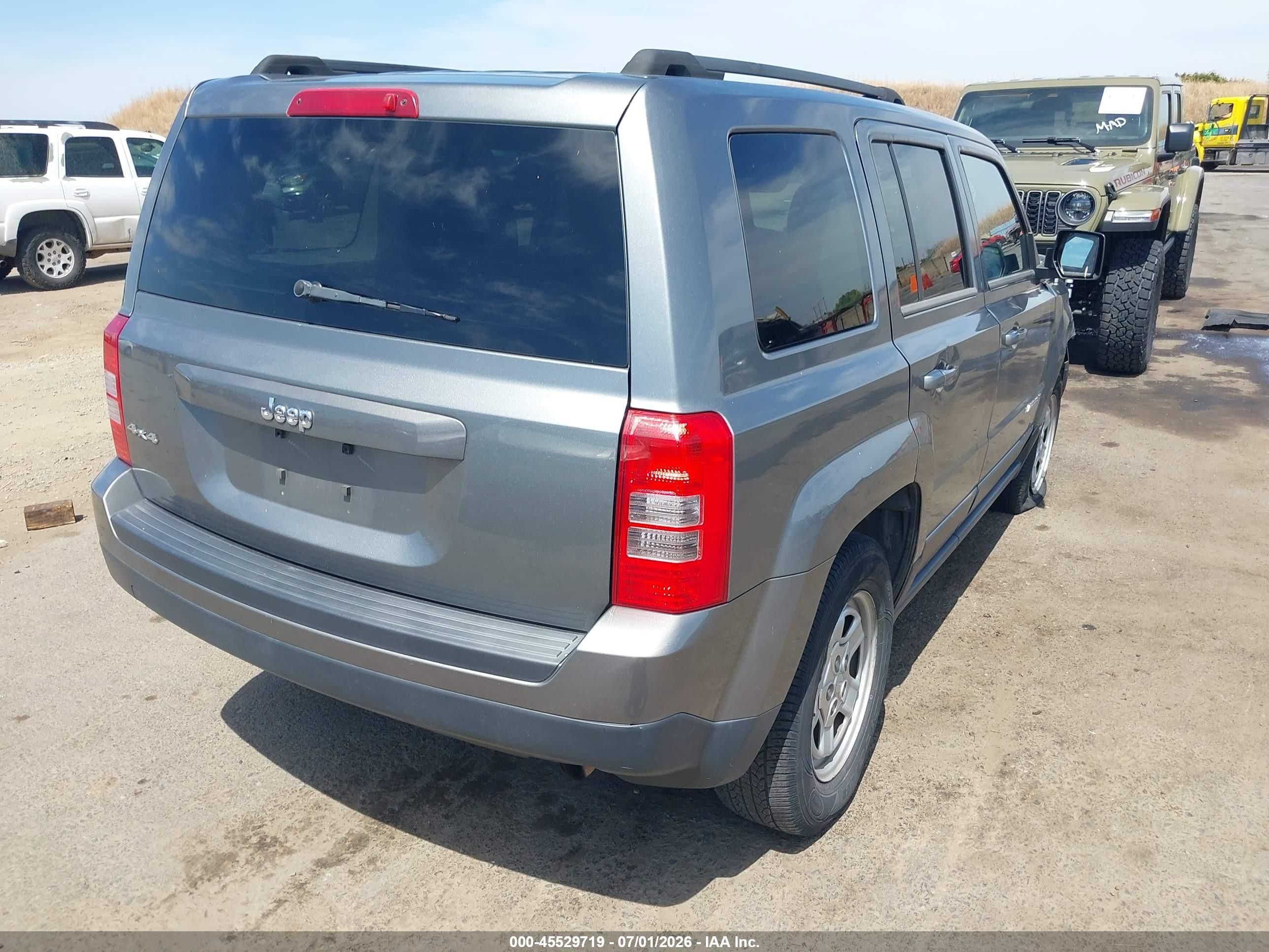 2014 Jeep Patriot Sport Gray vin: 1C4NJRBB5ED601054