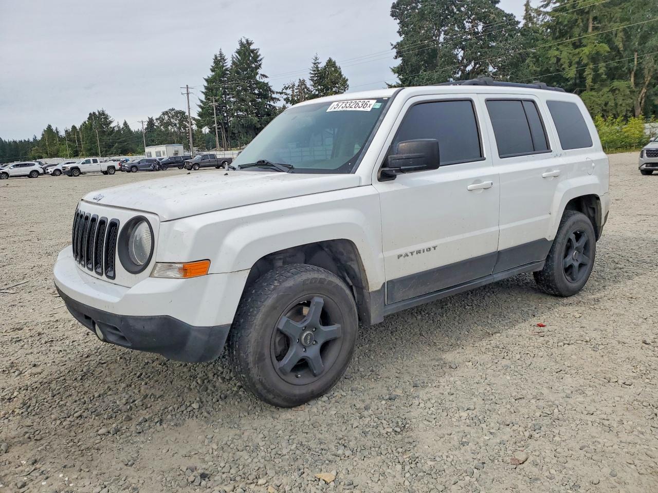 2015 Jeep Patriot Sport White vin: 1C4NJRBB5FD412437