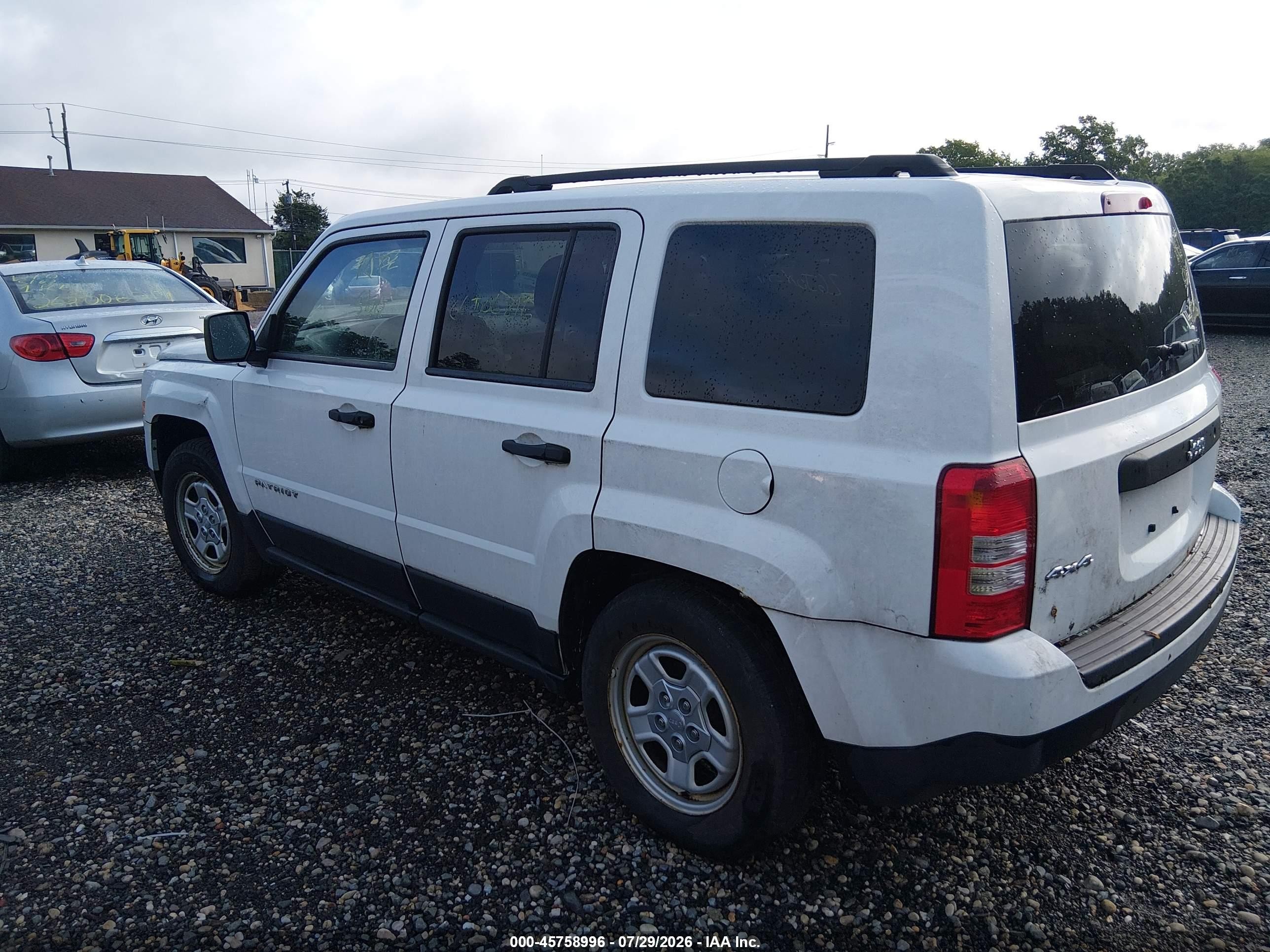 2013 Jeep Patriot Sport Белый vin: 1C4NJRBB6DD245552