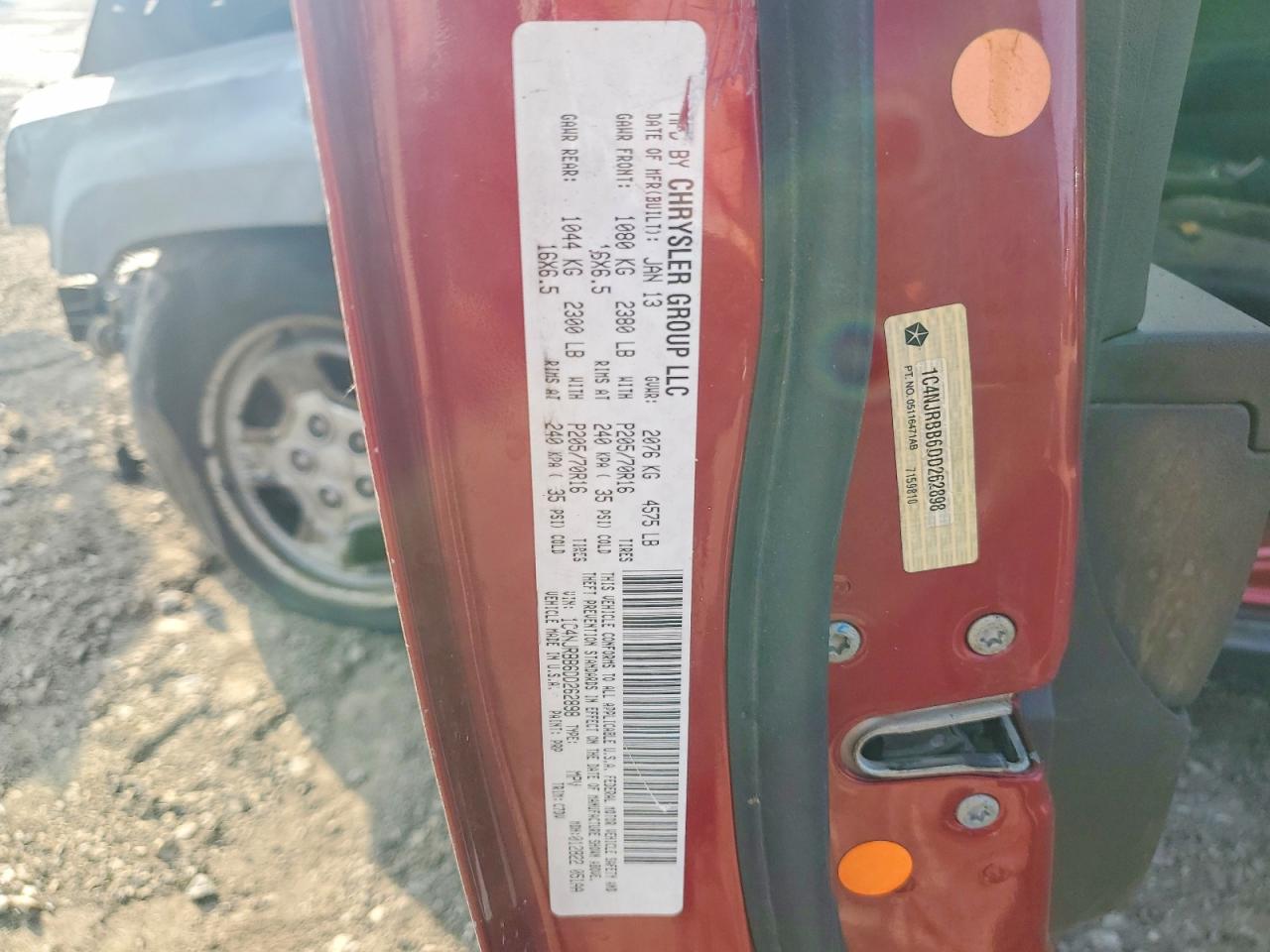 2013 Jeep Patriot Sport Red vin: 1C4NJRBB6DD262898