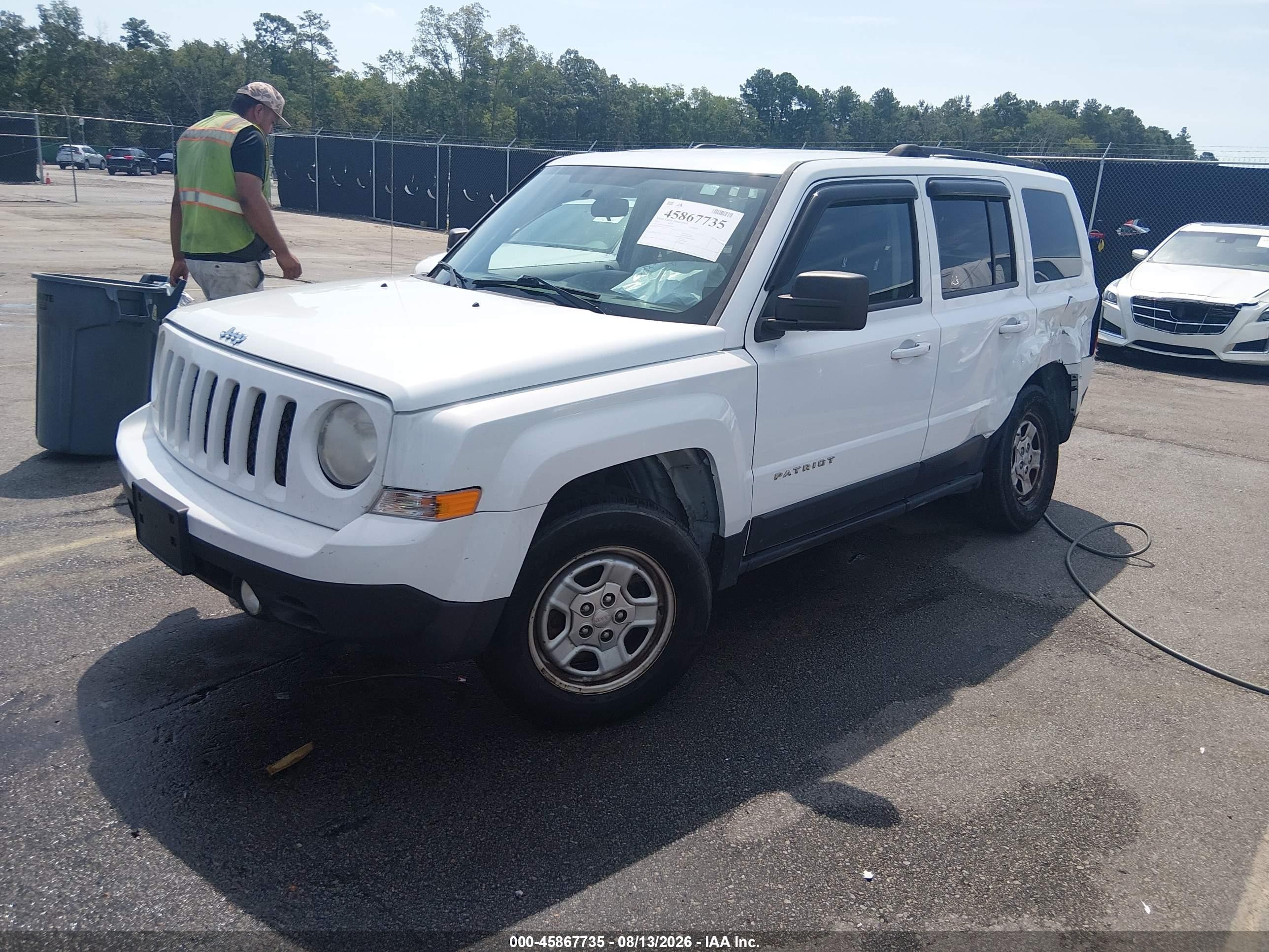 2013 Jeep Patriot Sport Белый vin: 1C4NJRBB6DD280737